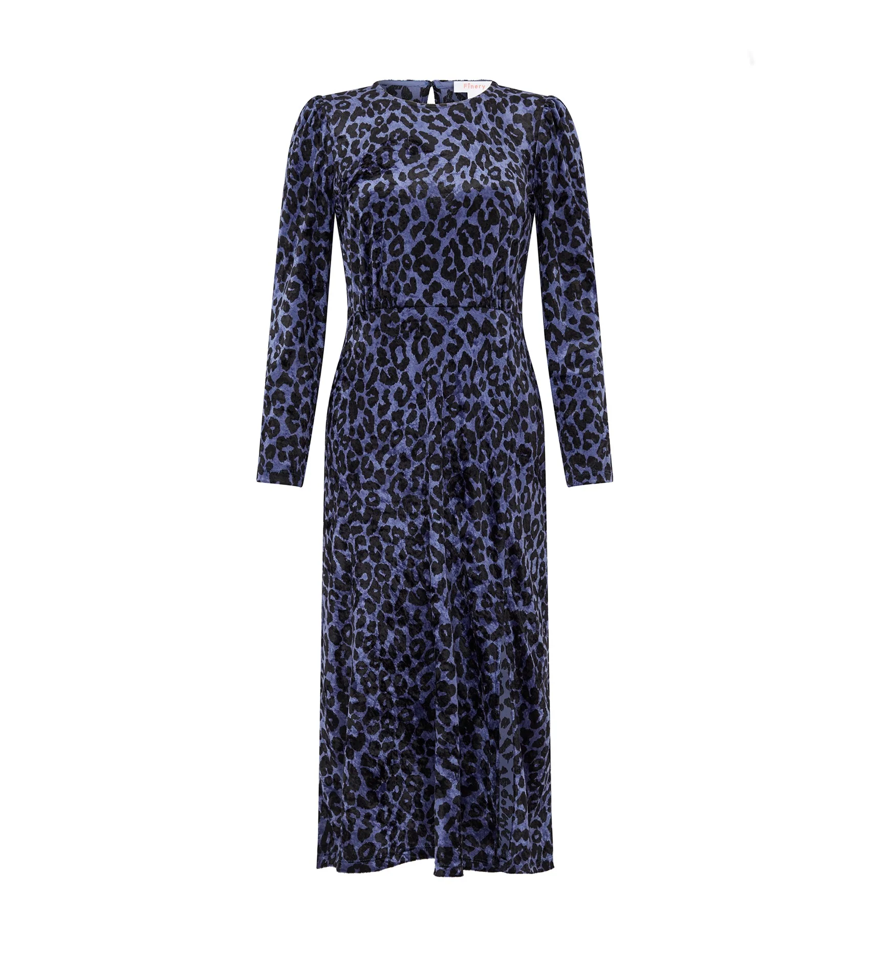 Abel Blue Leopard Velvet Dress - Image 5