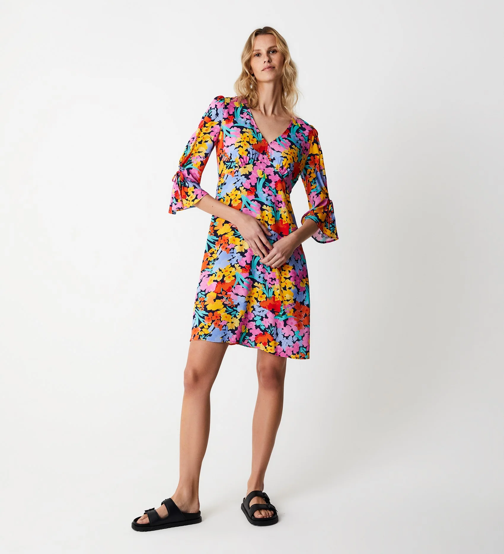 Adalira Floral Meadow Mini Dress - Image 3