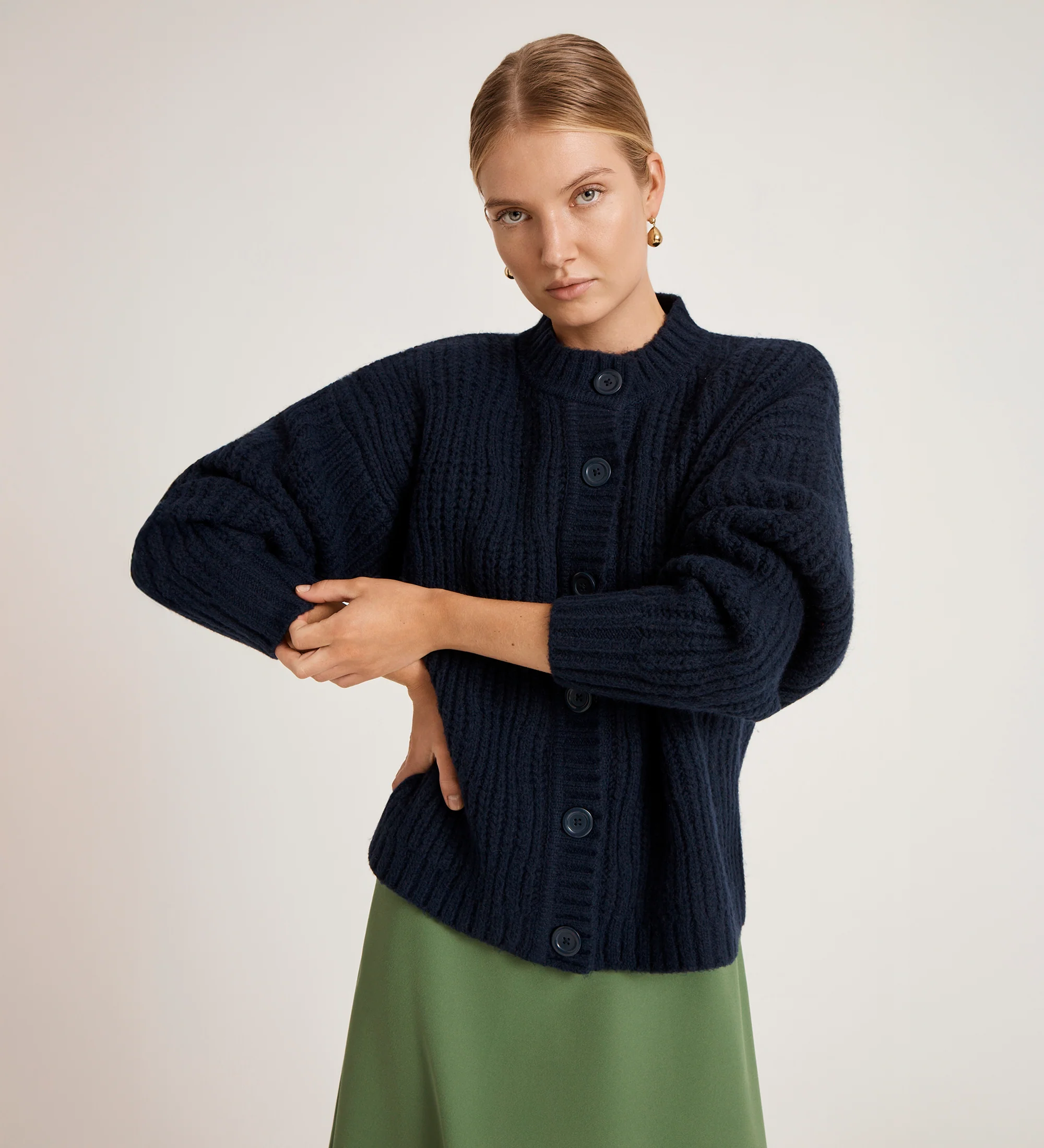 Ailsa Navy Knitted Cardigan