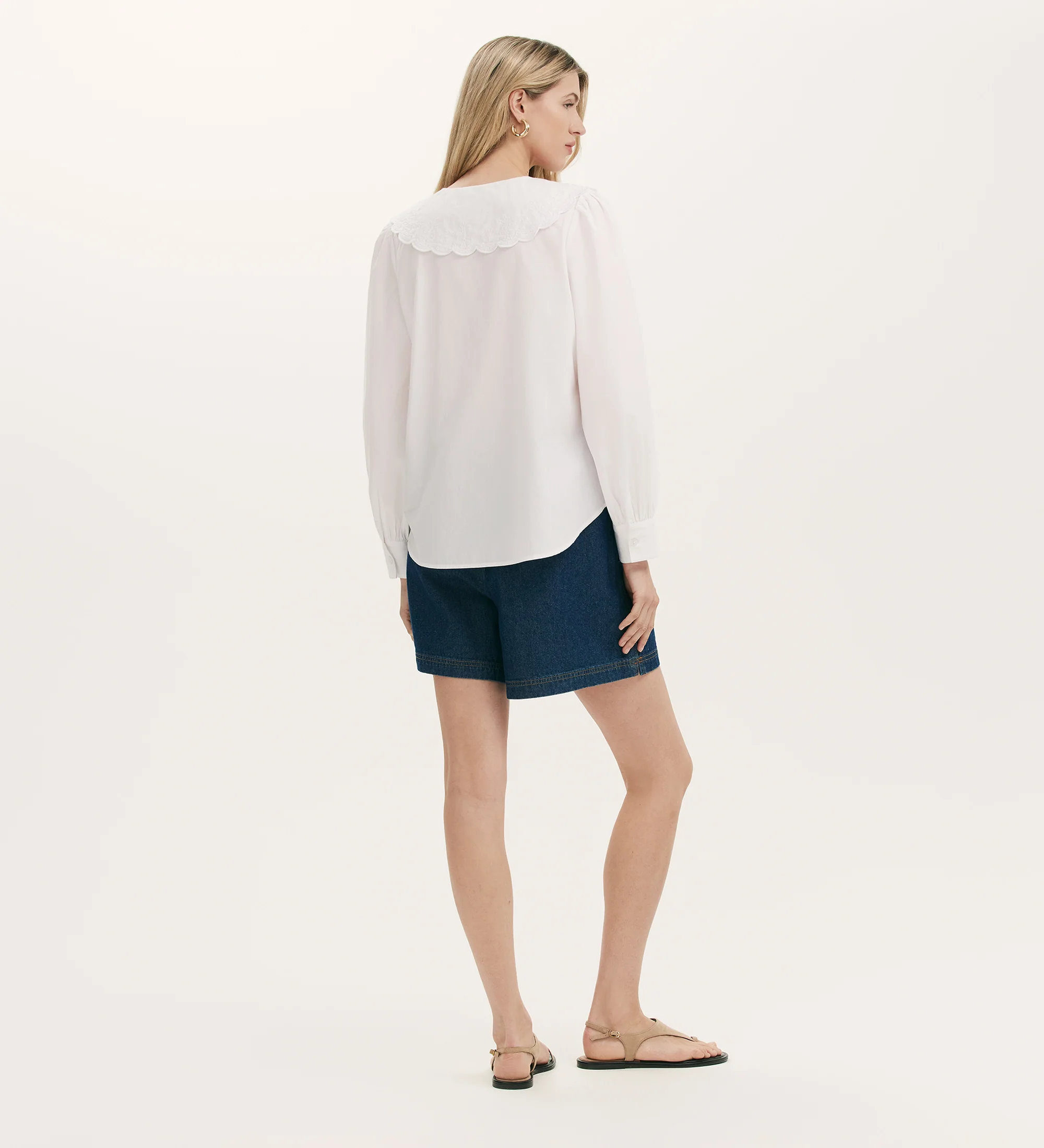 Ansley White Cotton Shirt - Image 4