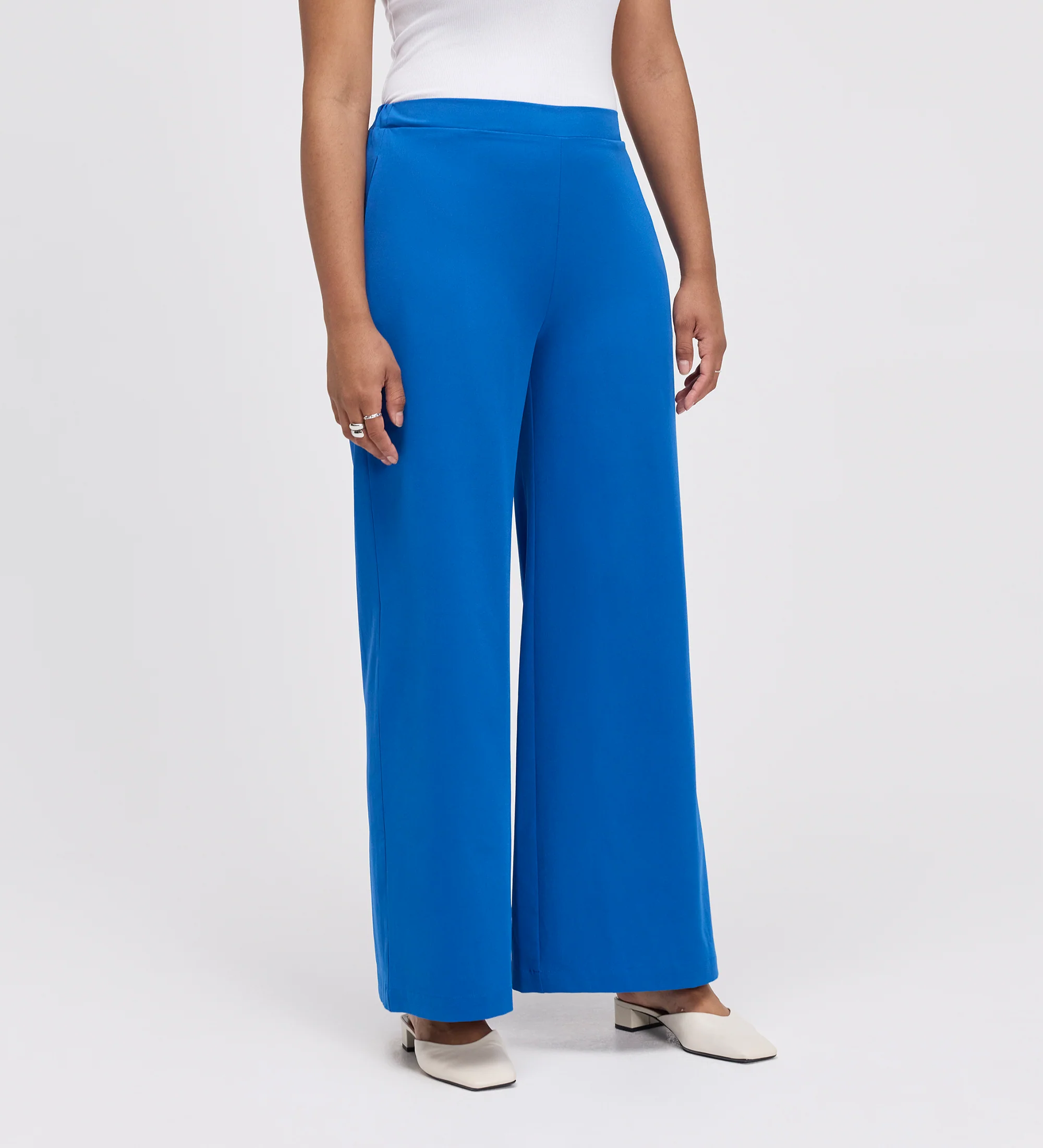 Apollo Cobalt Wide Leg Tailored Trousers - Image 3