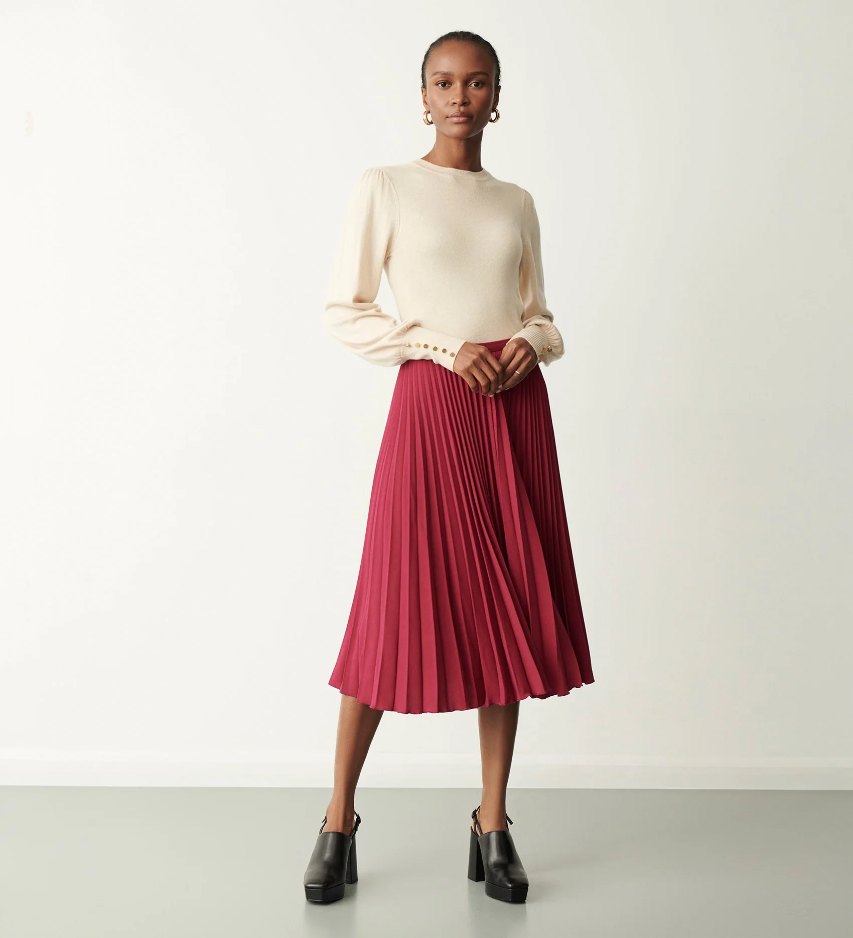 Avery Ivory Knitted Crew Jumper - Image 2