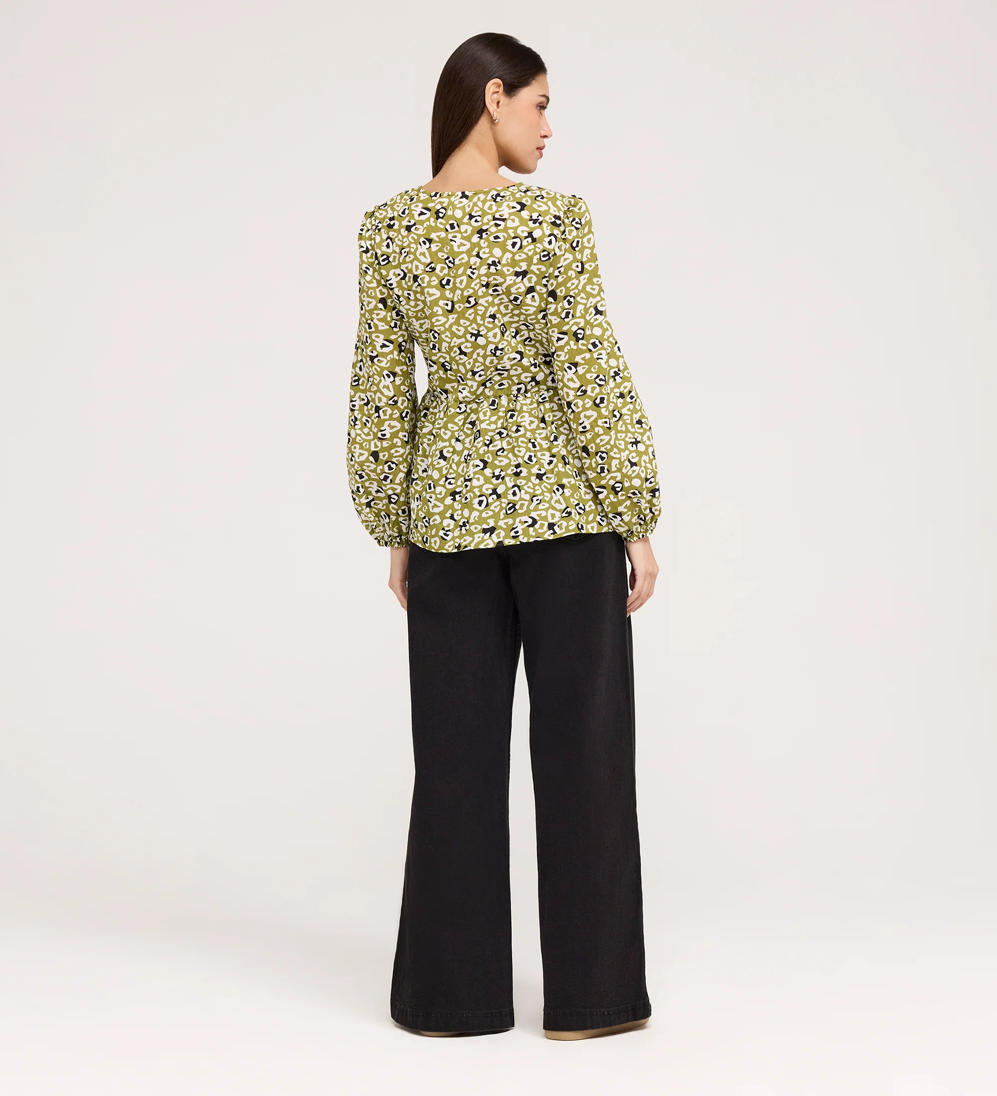 Bel Green Leopard Cotton Blouse - Image 5