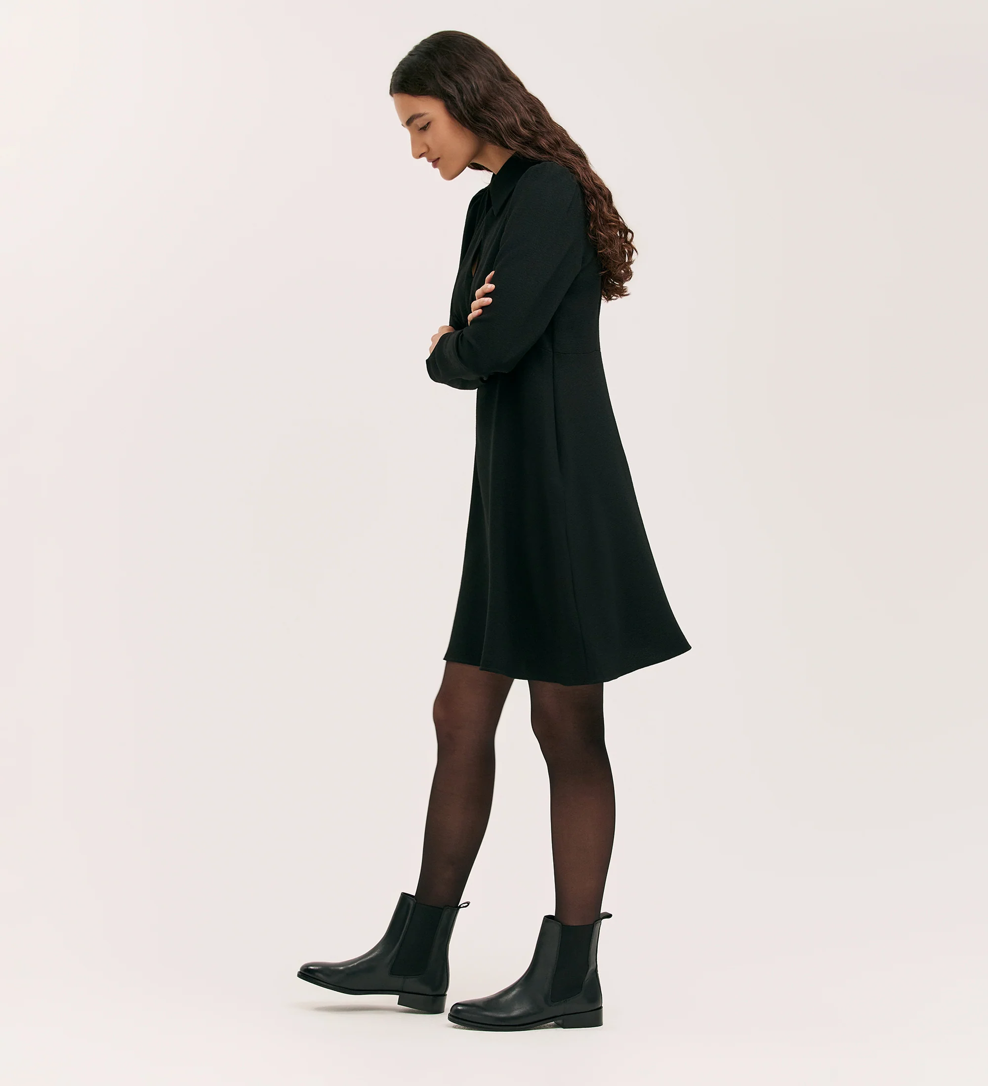 Binky Black Leather Boots - Image 4