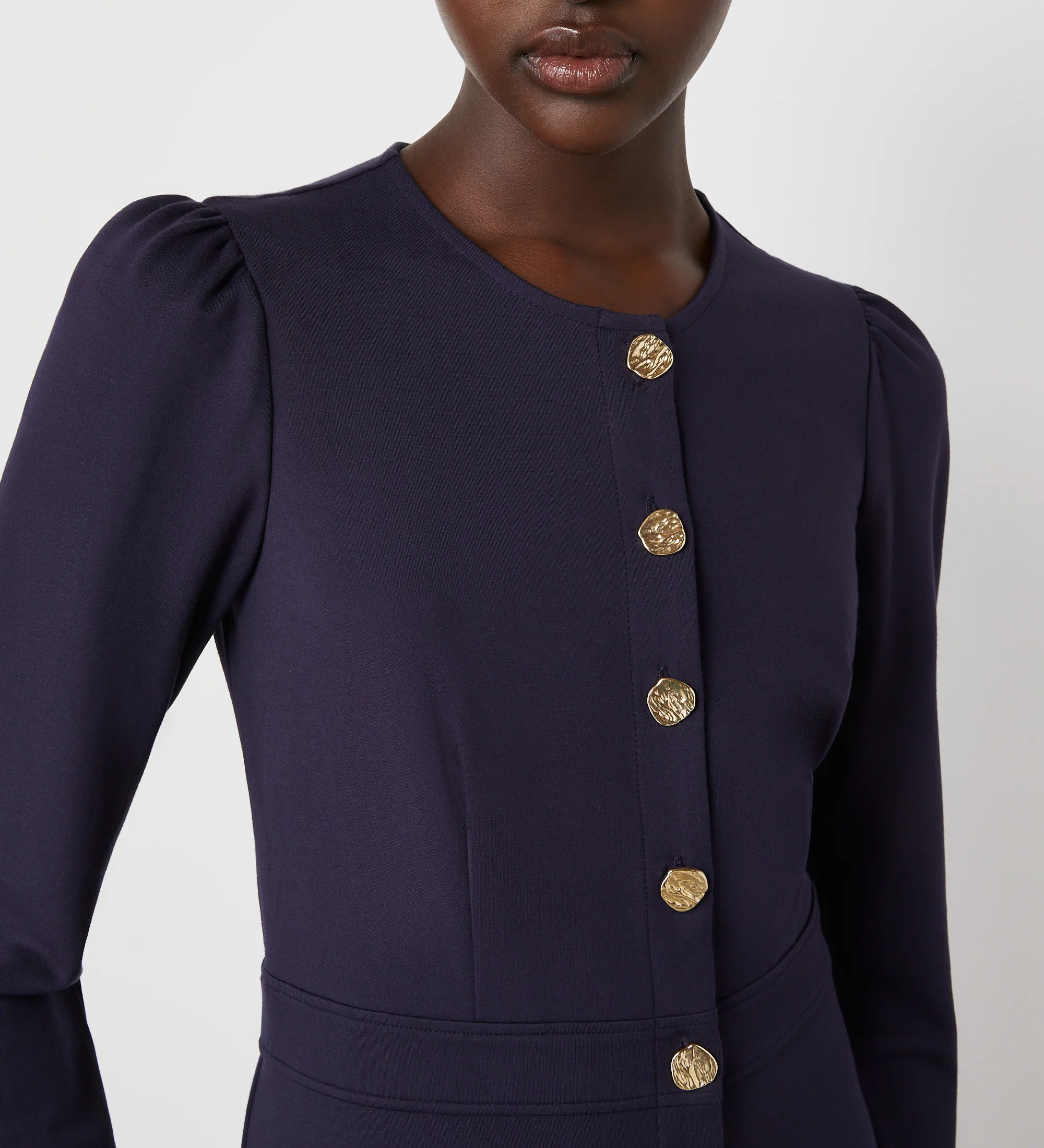Blake Navy Ponte Jersey Midi Dress - Image 2