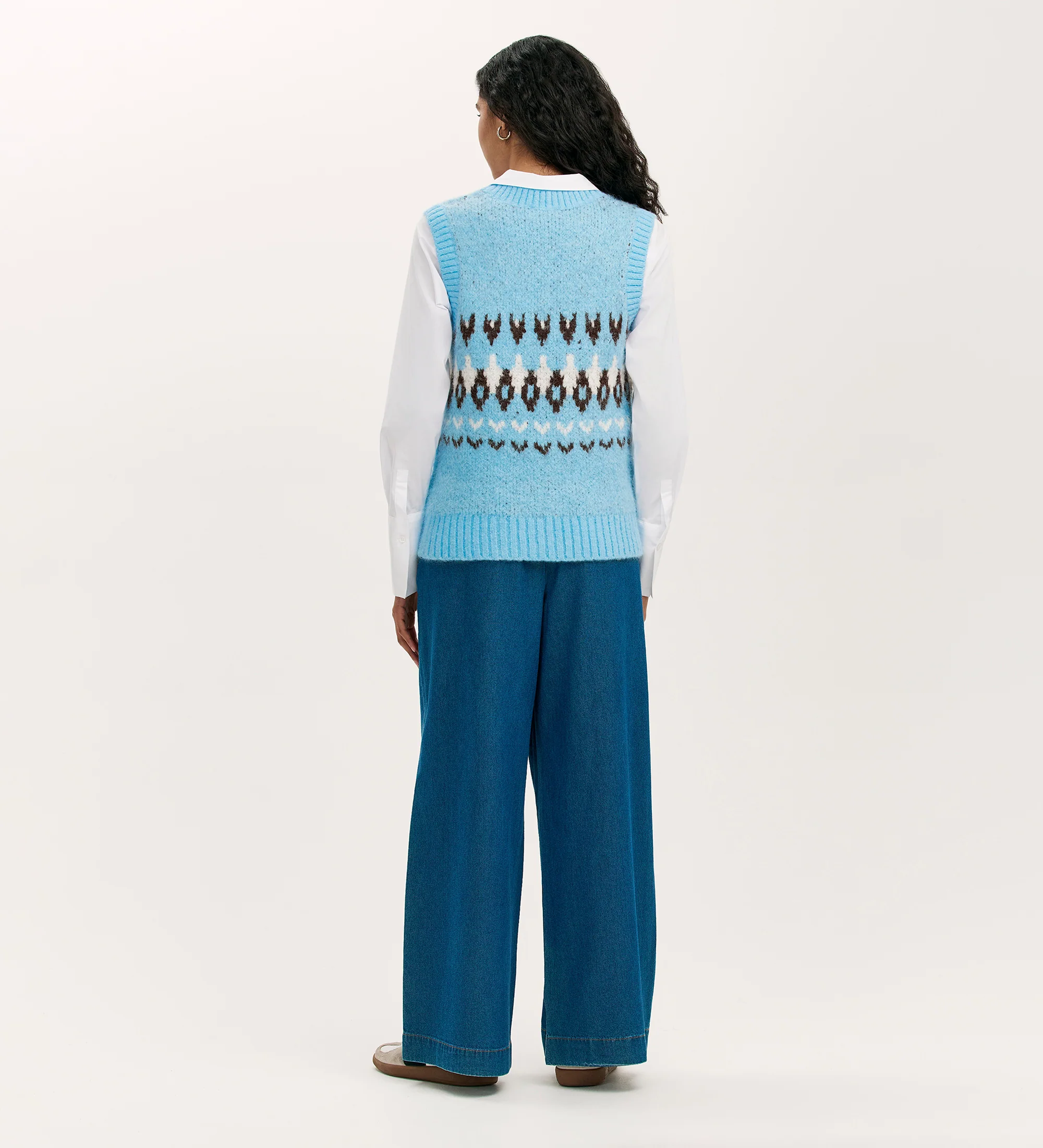 Courtney Blue Knitted Vest - Image 3