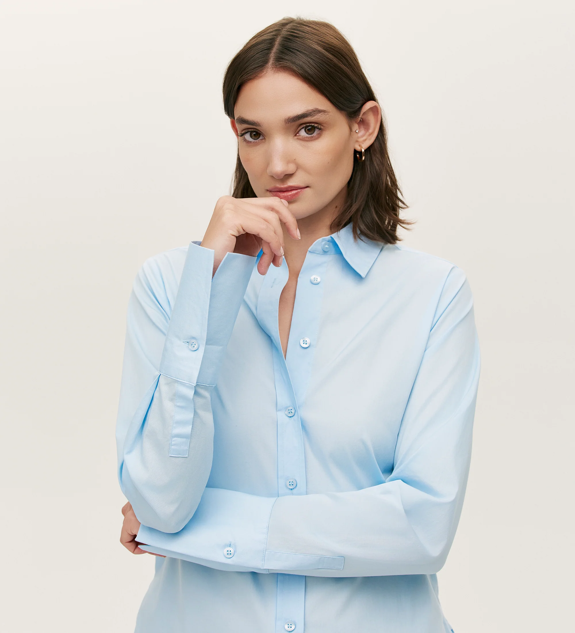 Dillon Blue Cotton Shirt - Image 3