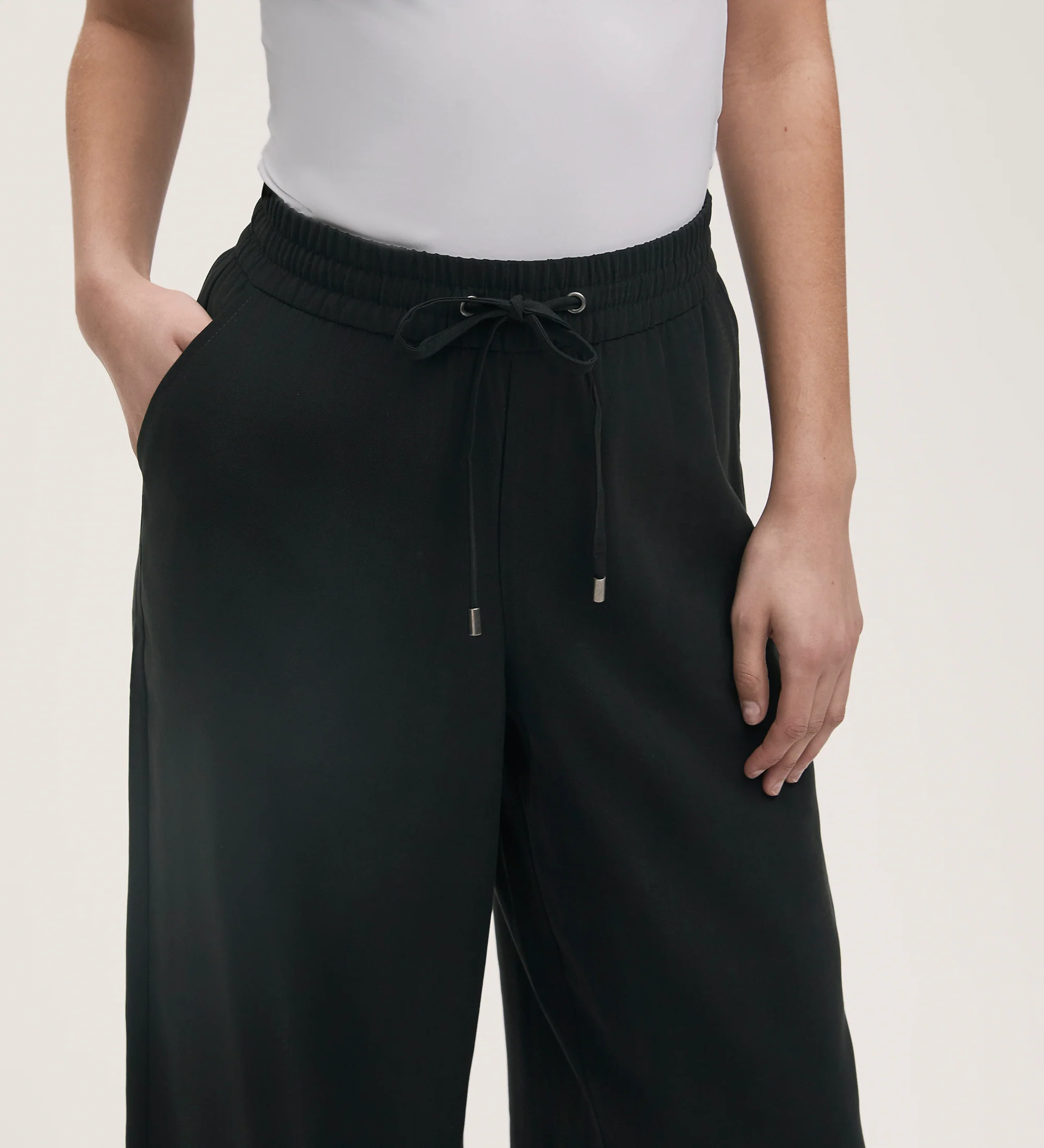 Dixie Black Wide Leg Trousers - Image 2