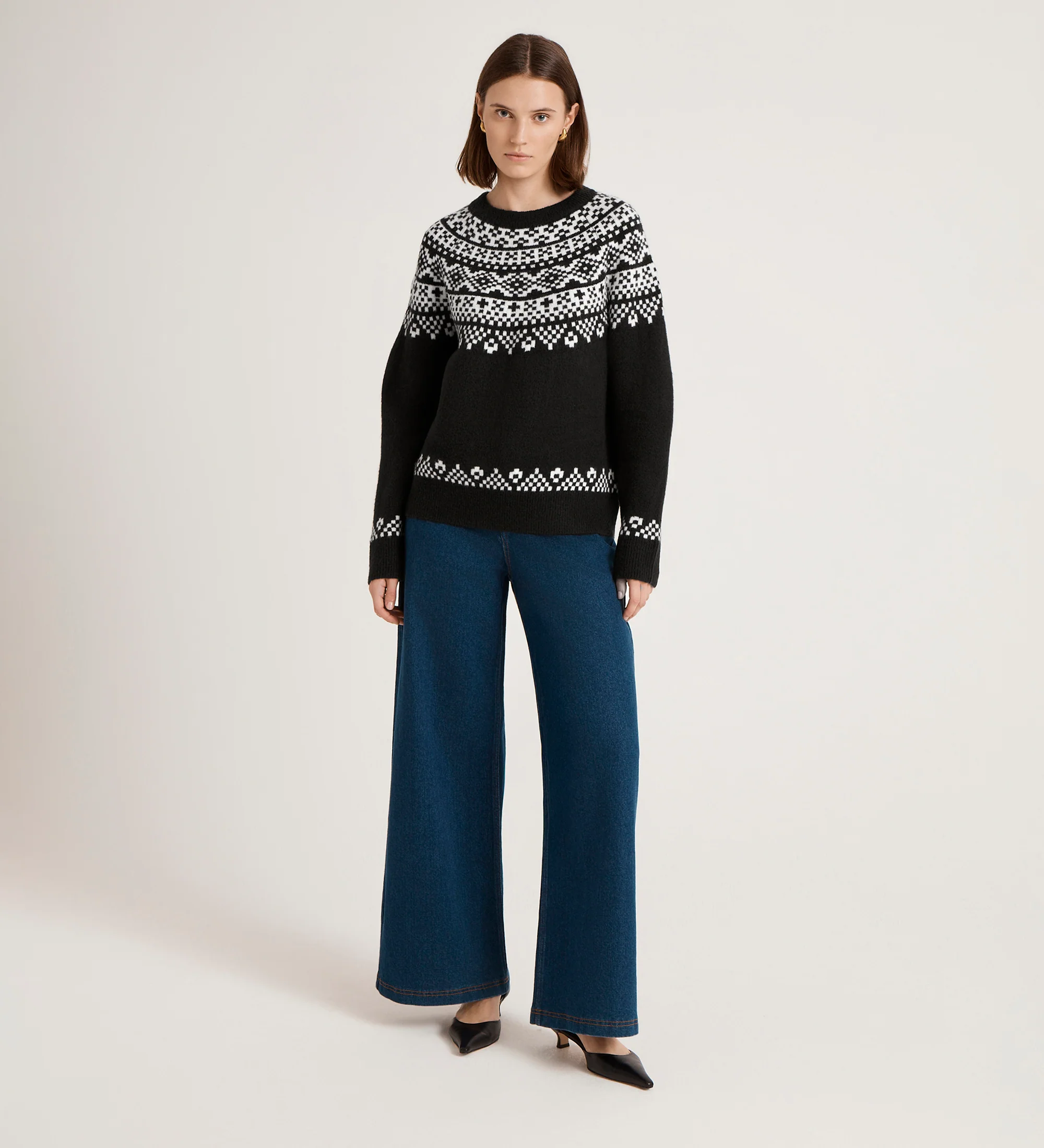Elina Black Knitted Jumper - Image 2