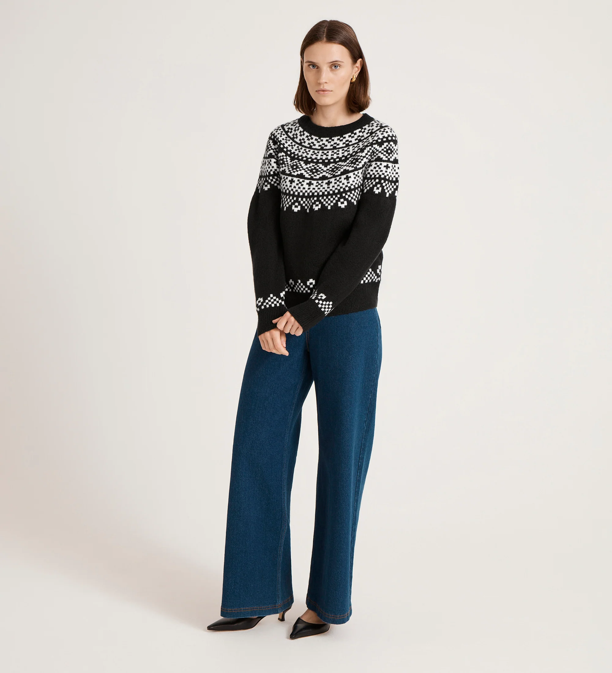 Elina Black Knitted Jumper - Image 3