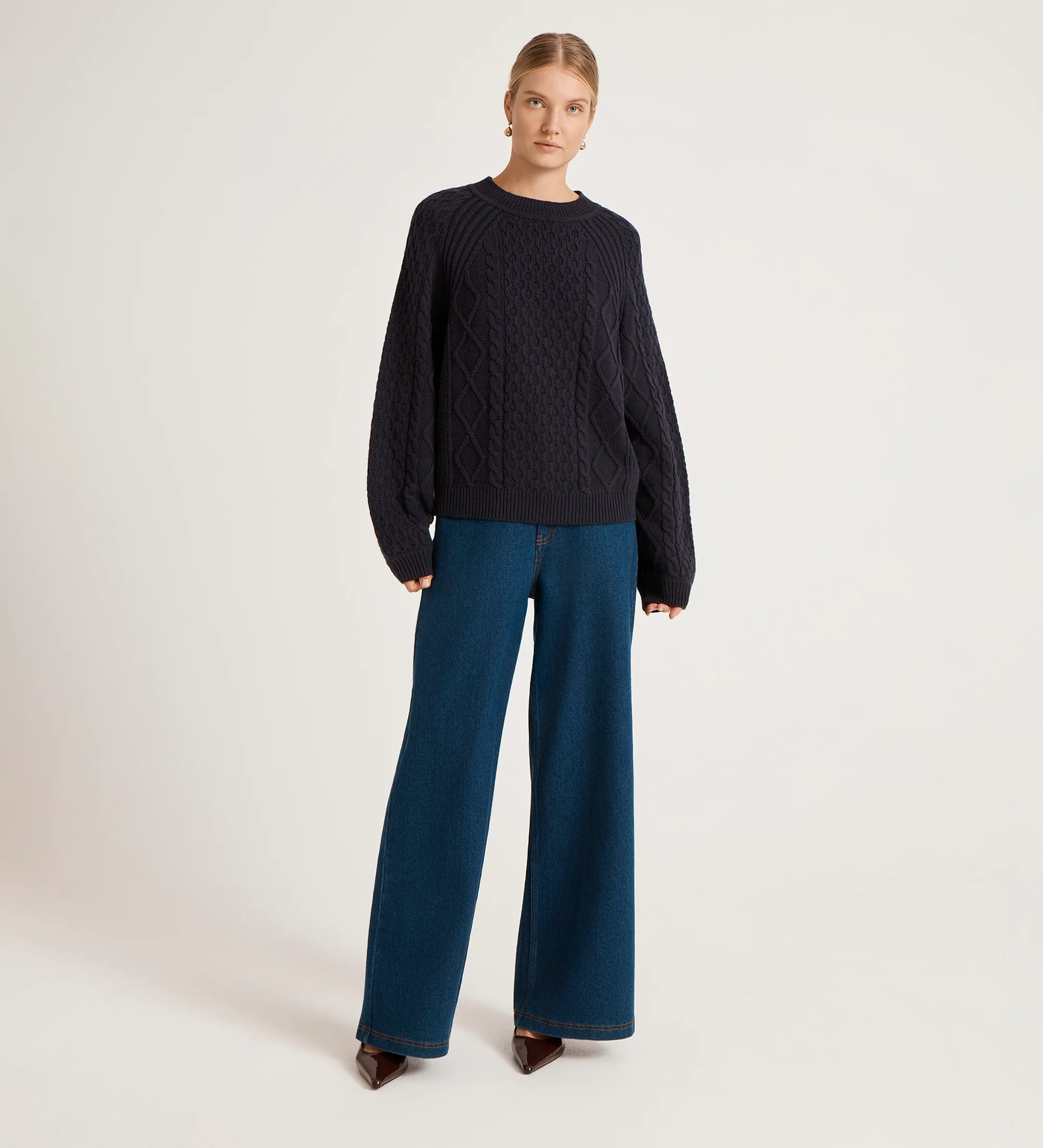 Ellie Navy Knitted Jumper - Image 3