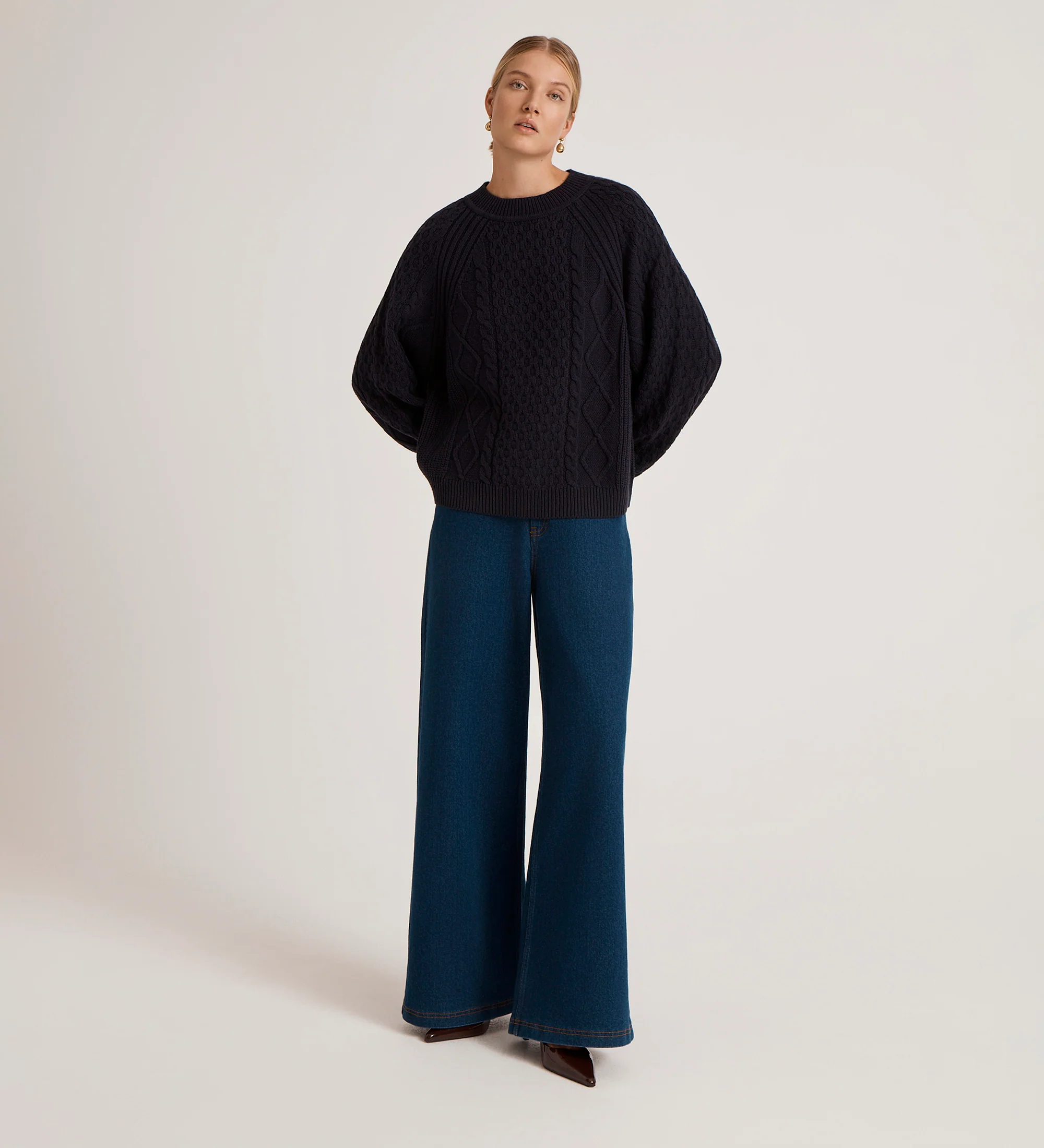 Ellie Navy Knitted Jumper - Image 4