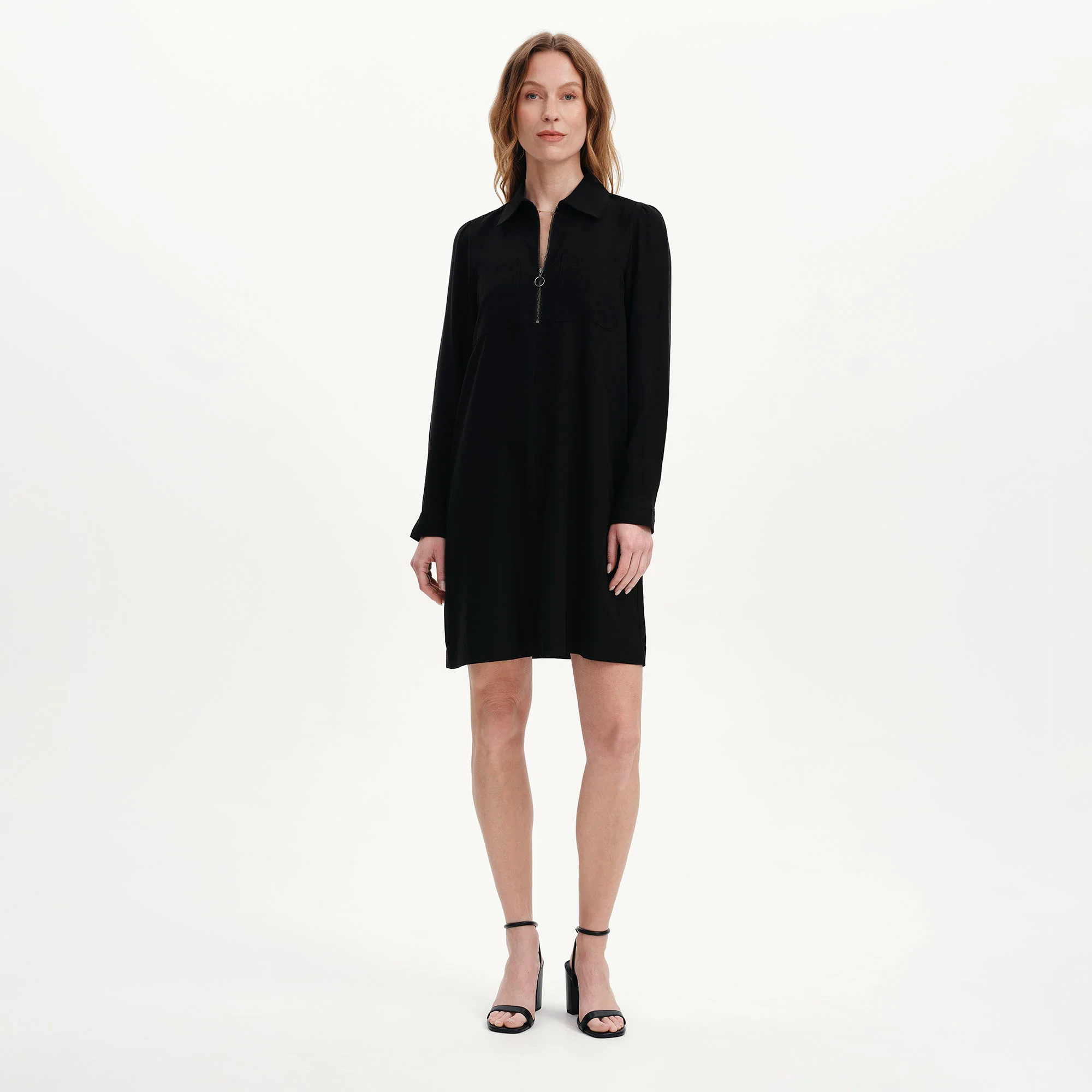 Enriko Black Cupro Short Dress - Image 3