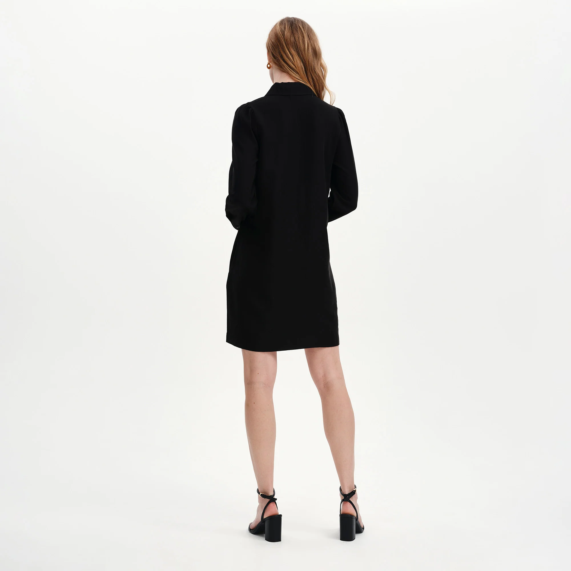 Enriko Black Cupro Short Dress - Image 6