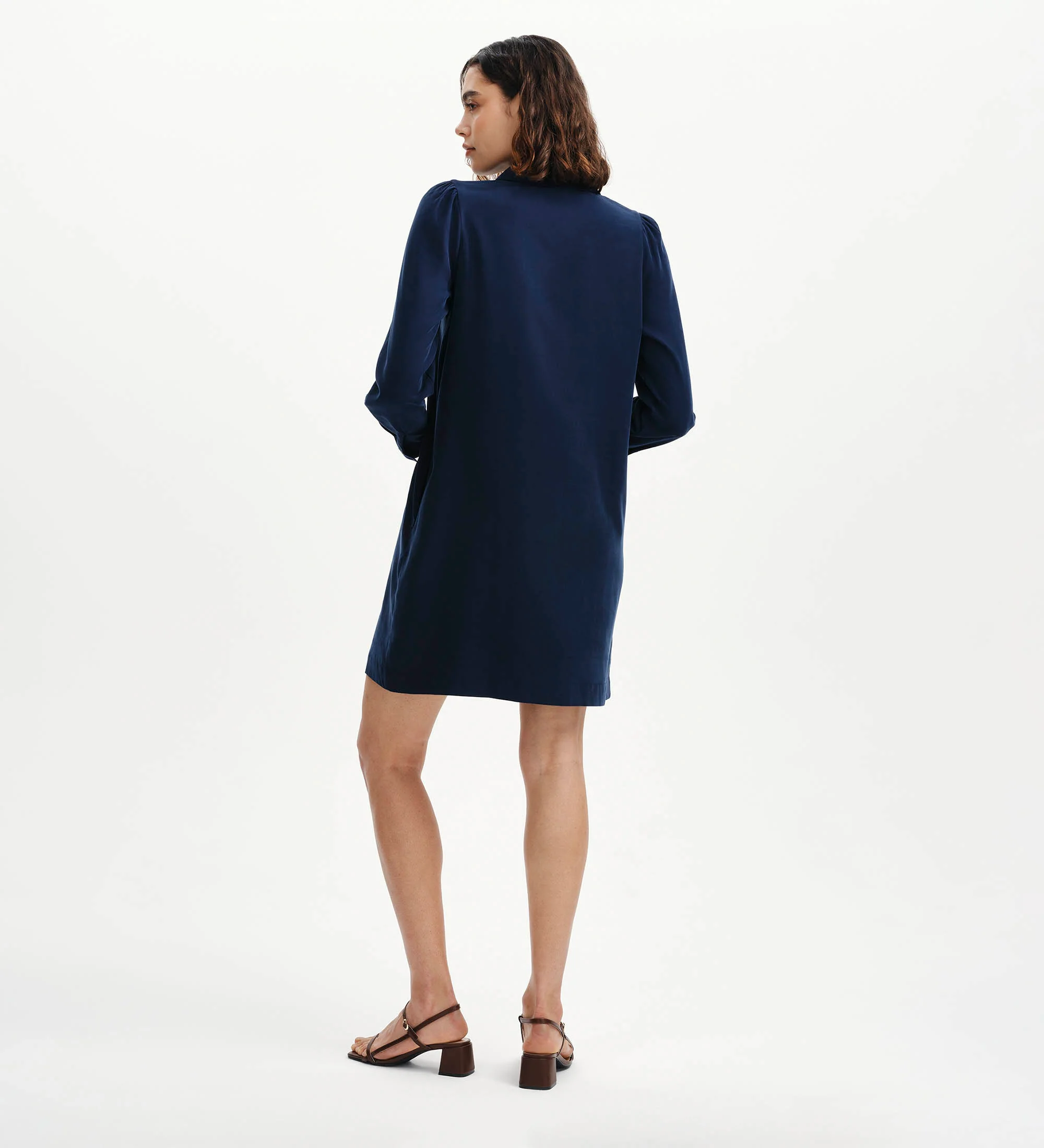 Enriko Indigo Cupro Short Dress - Image 7
