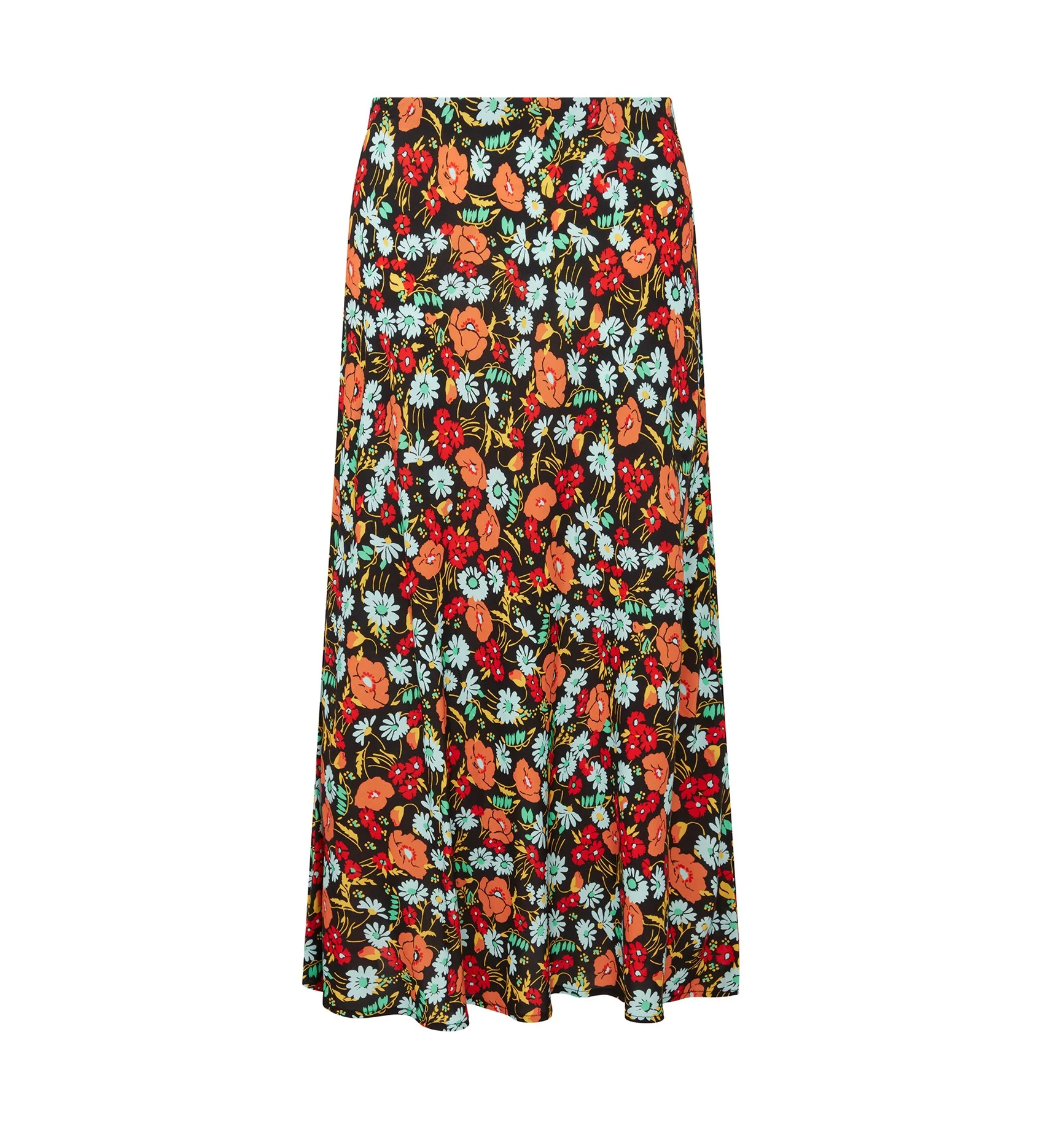 Evelyn Black Botanics Midi Skirt - Image 4