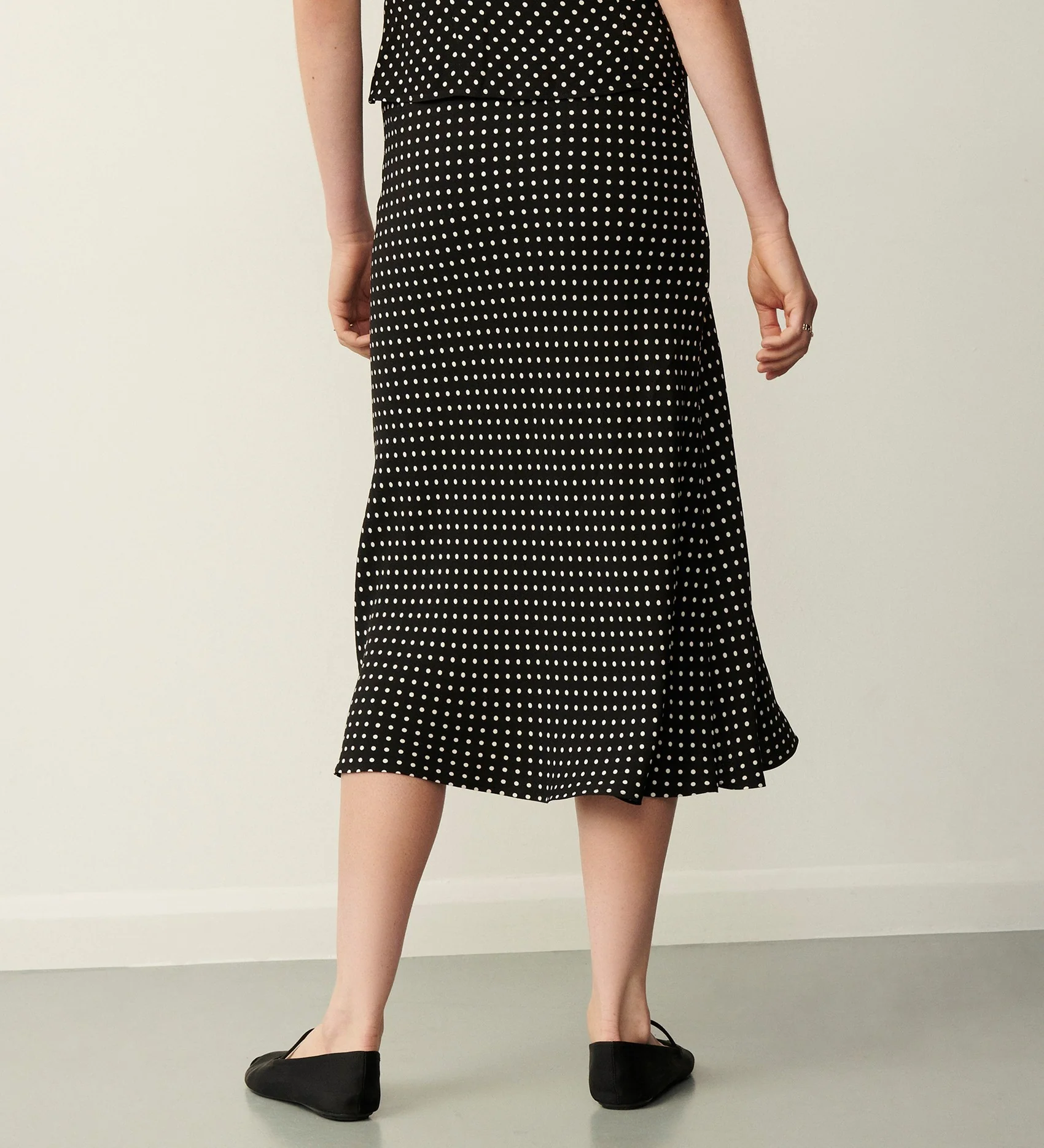 Evelyn Black Polka Dot Skirt - Image 4