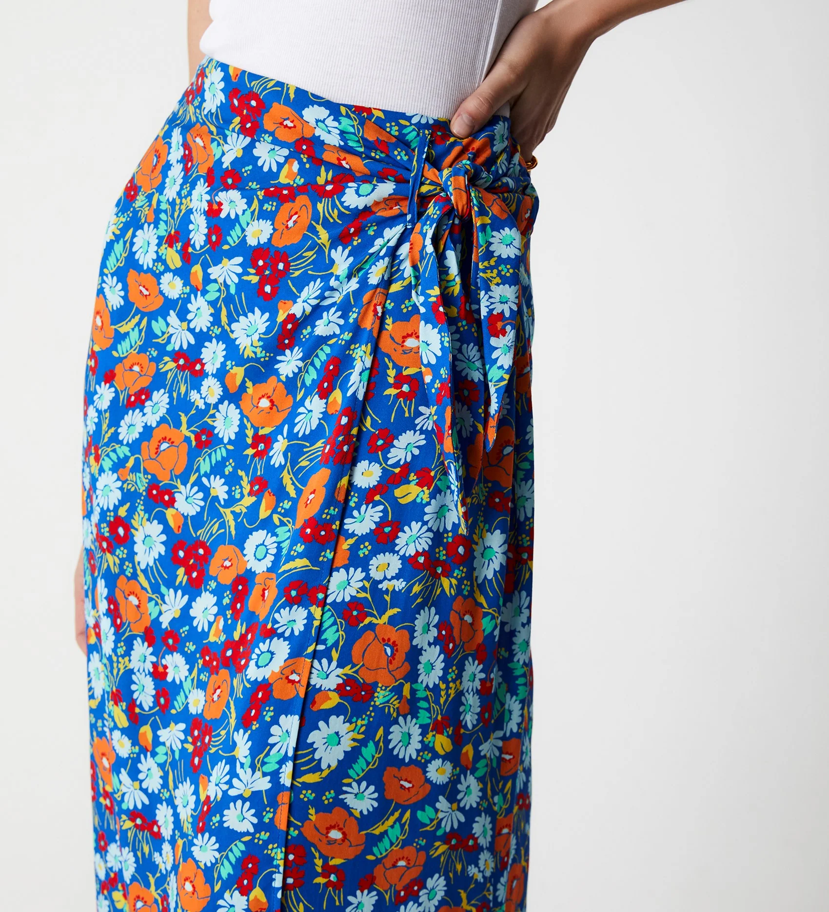 Florence Blue Botanics Midi Skirt - Image 2