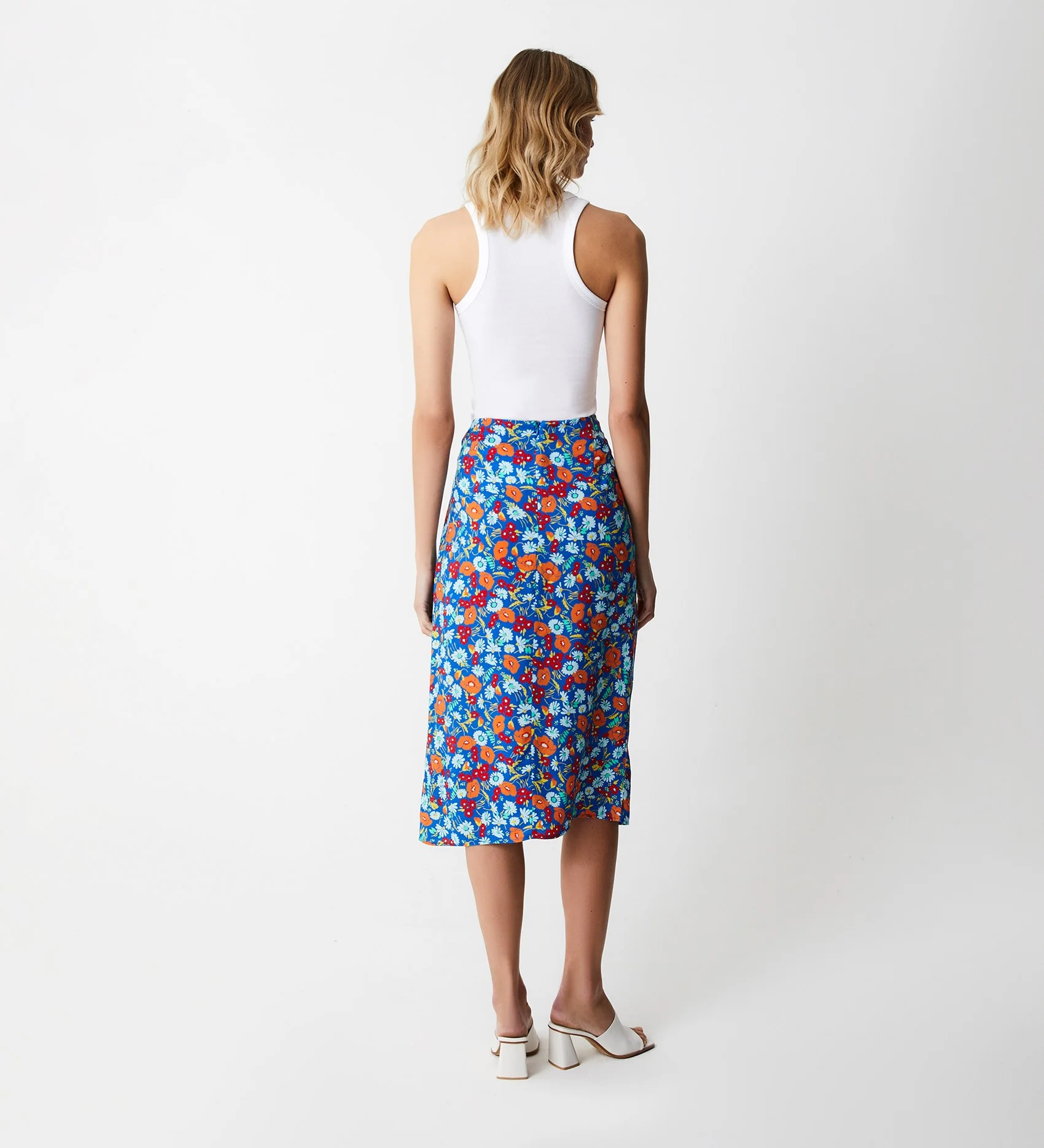 Florence Blue Botanics Midi Skirt - Image 4