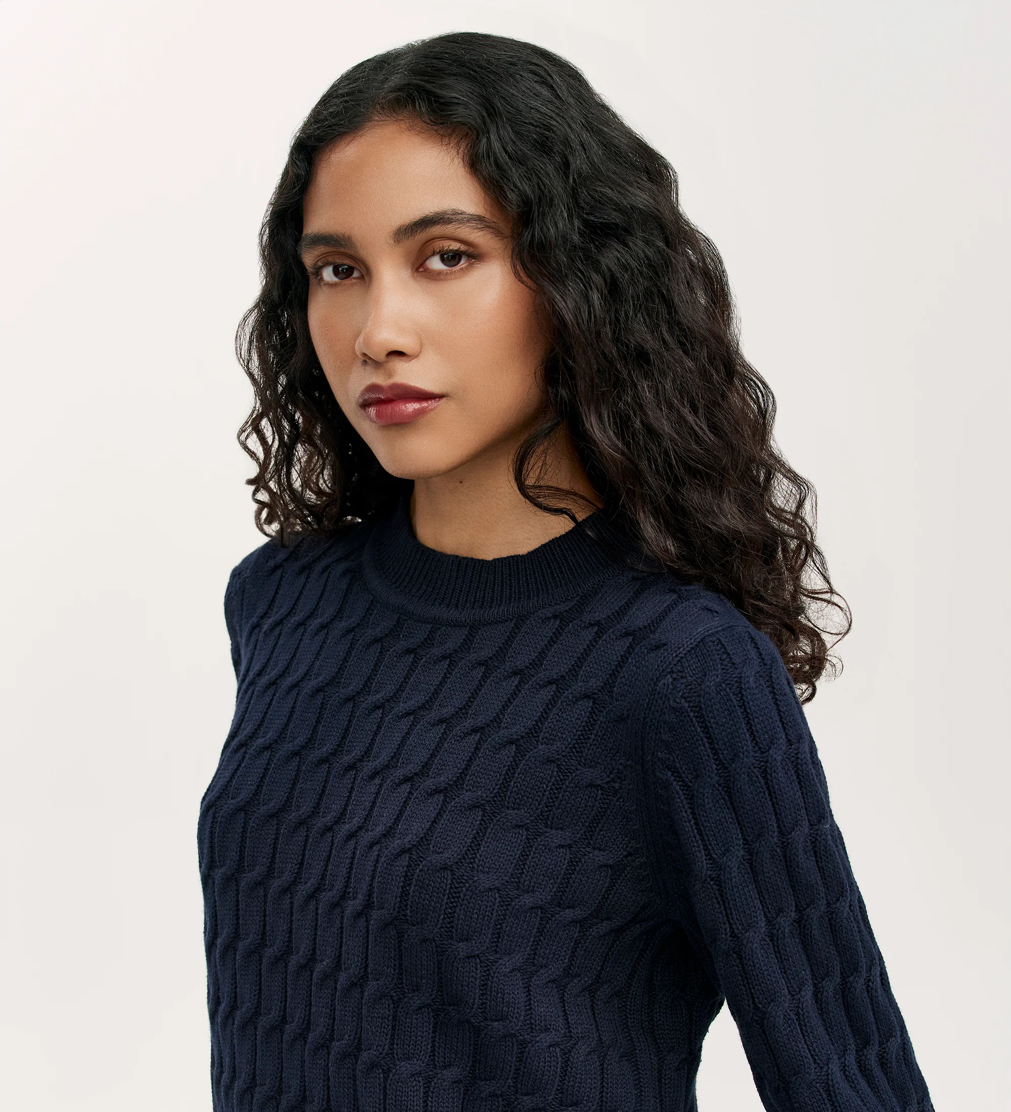 Frida Navy Knitted Jumper - Image 3
