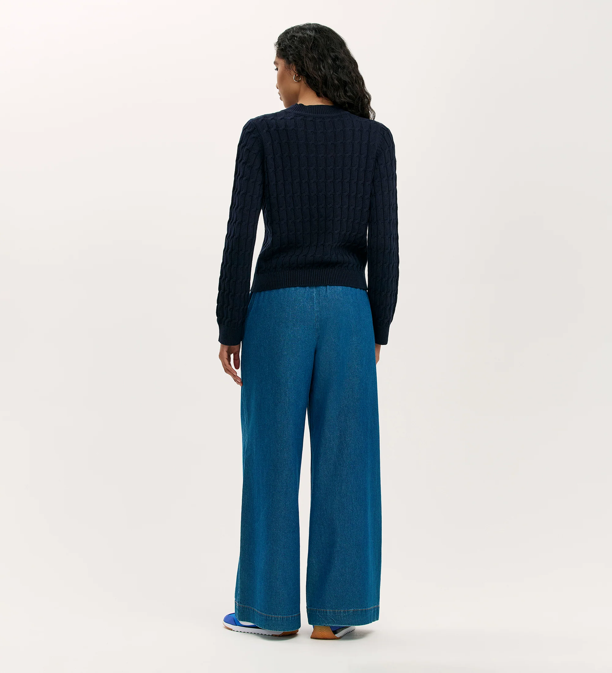 Frida Navy Knitted Jumper - Image 4