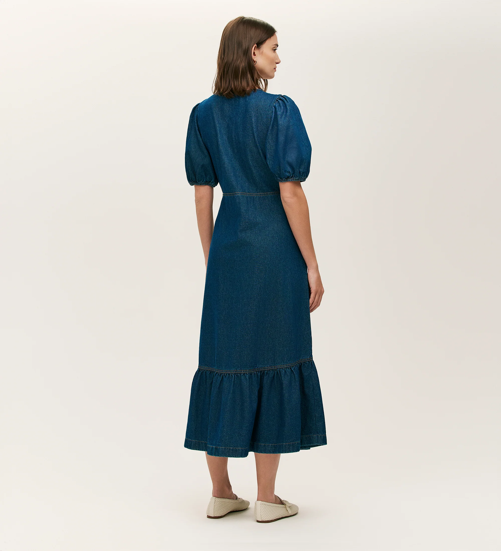 Goldie Indigo Denim Midi Dress - Image 7