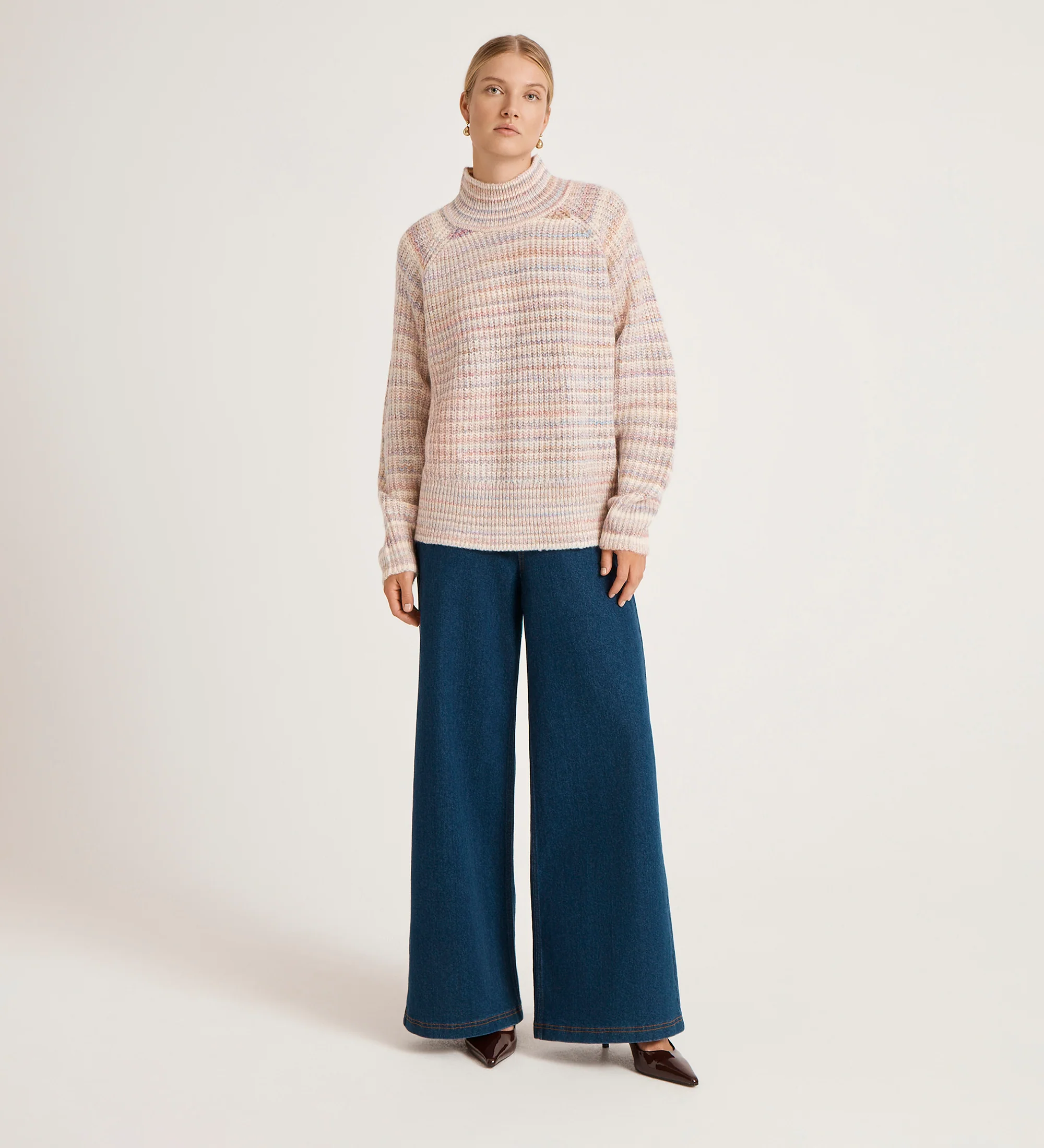 Helen Pink Stripe Knitted Jumper - Image 2
