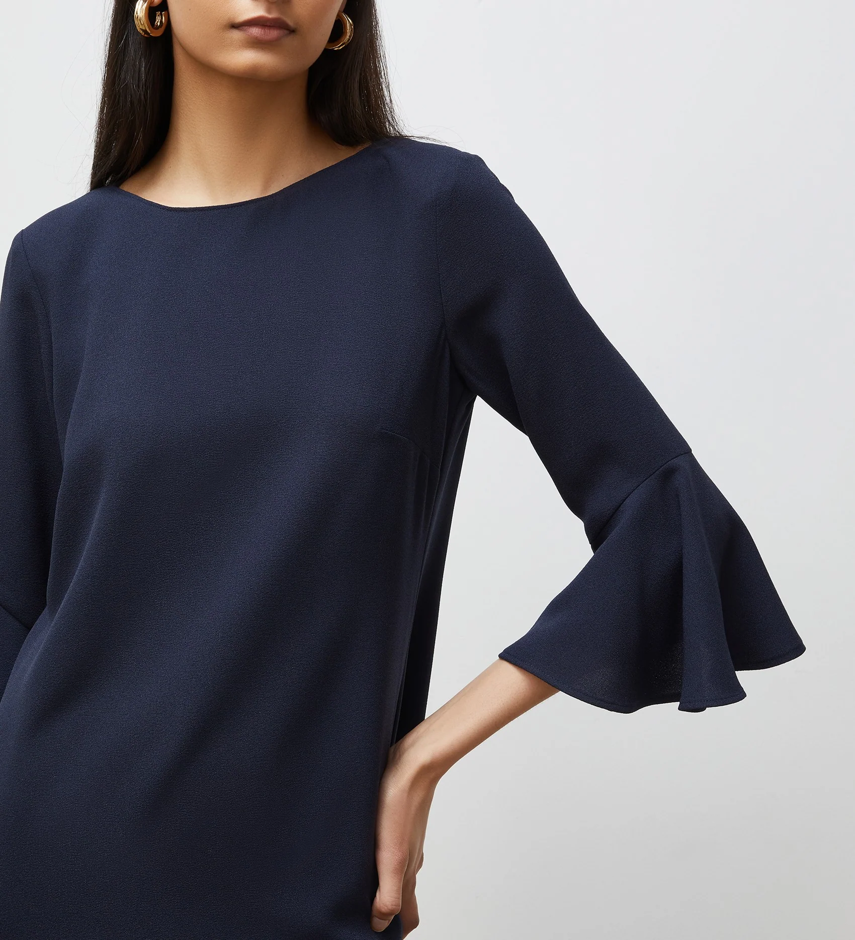 Izzy Navy Knee Length Dress - Image 2