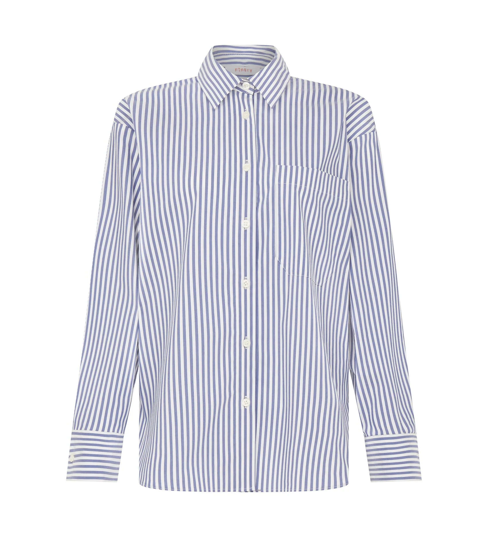 Jake Navy Stripe Boyfriend Shirt - Image 4