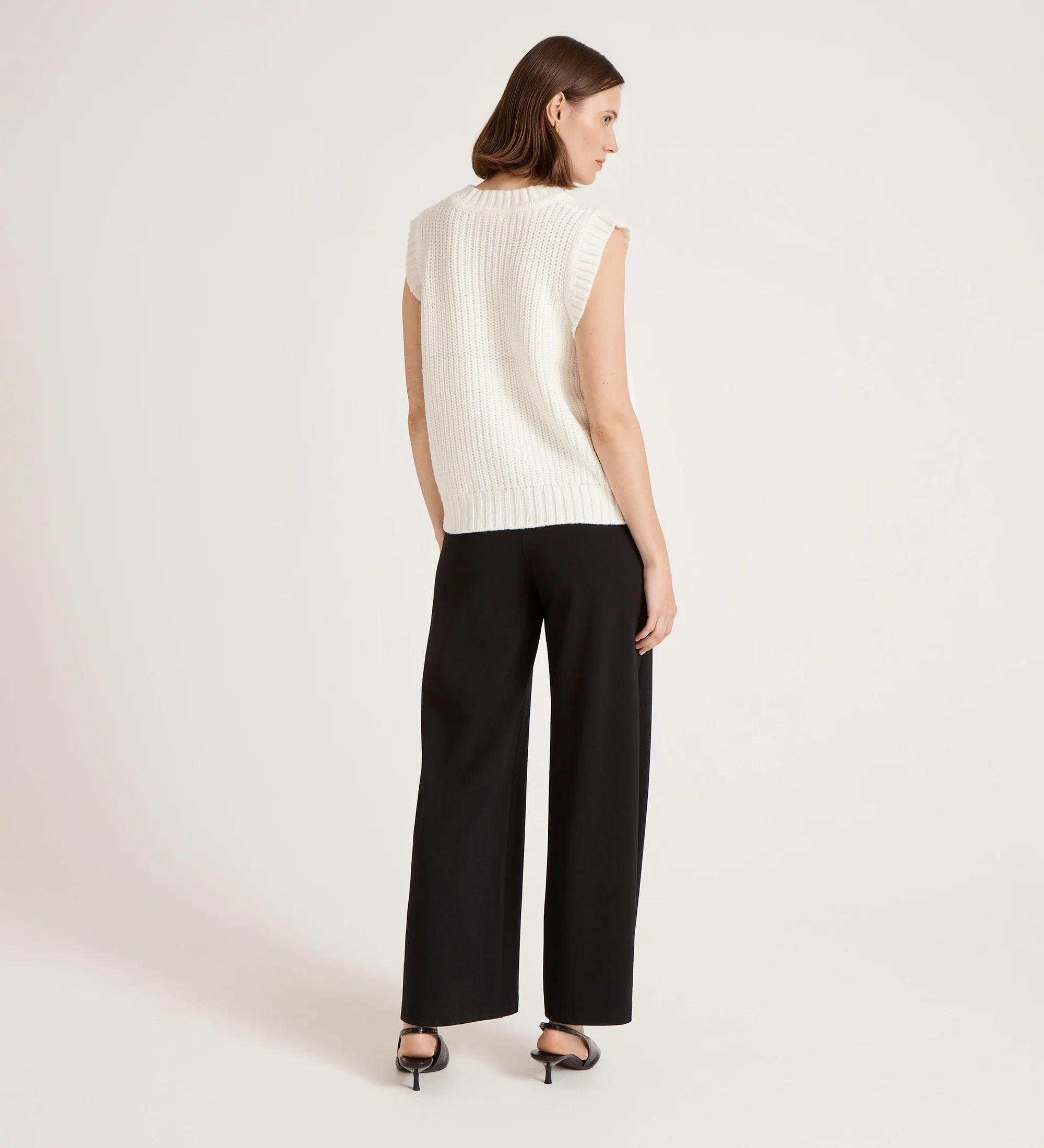 Janette Ivory Knitted Vest - Image 4