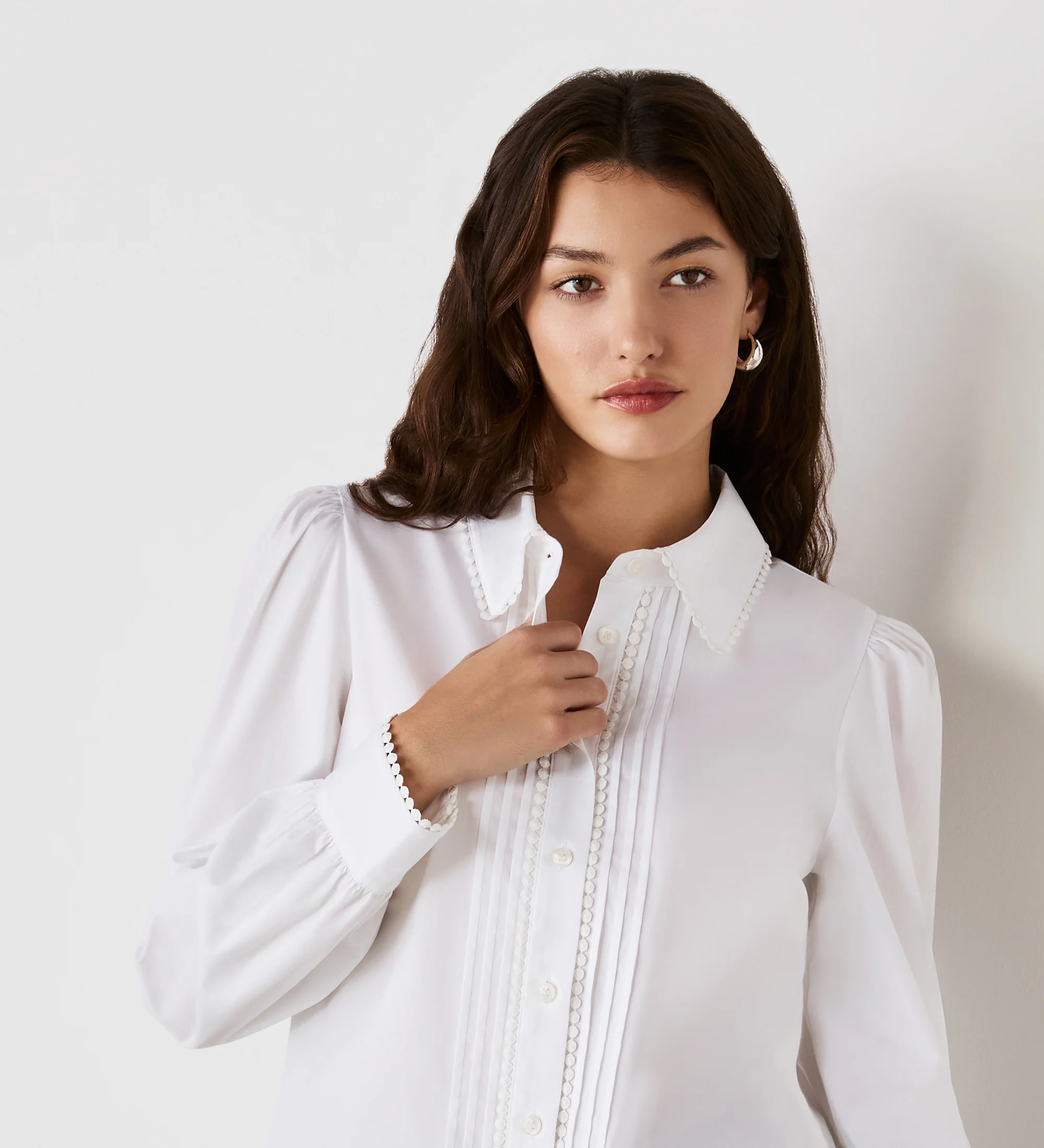 Judith White Cotton Rich Shirt - Image 3