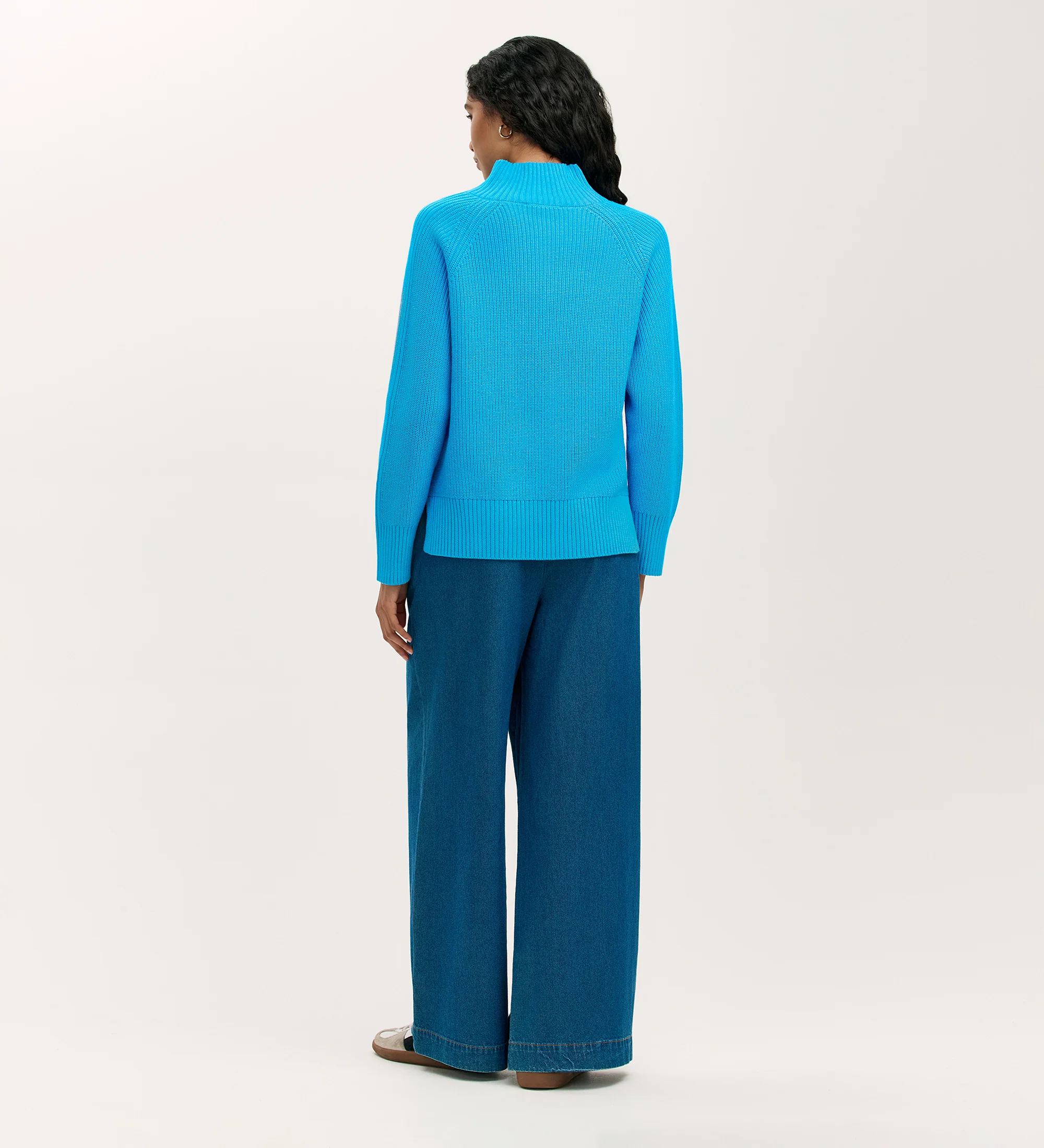Kaela Light Blue High Neck Jumper - Image 4