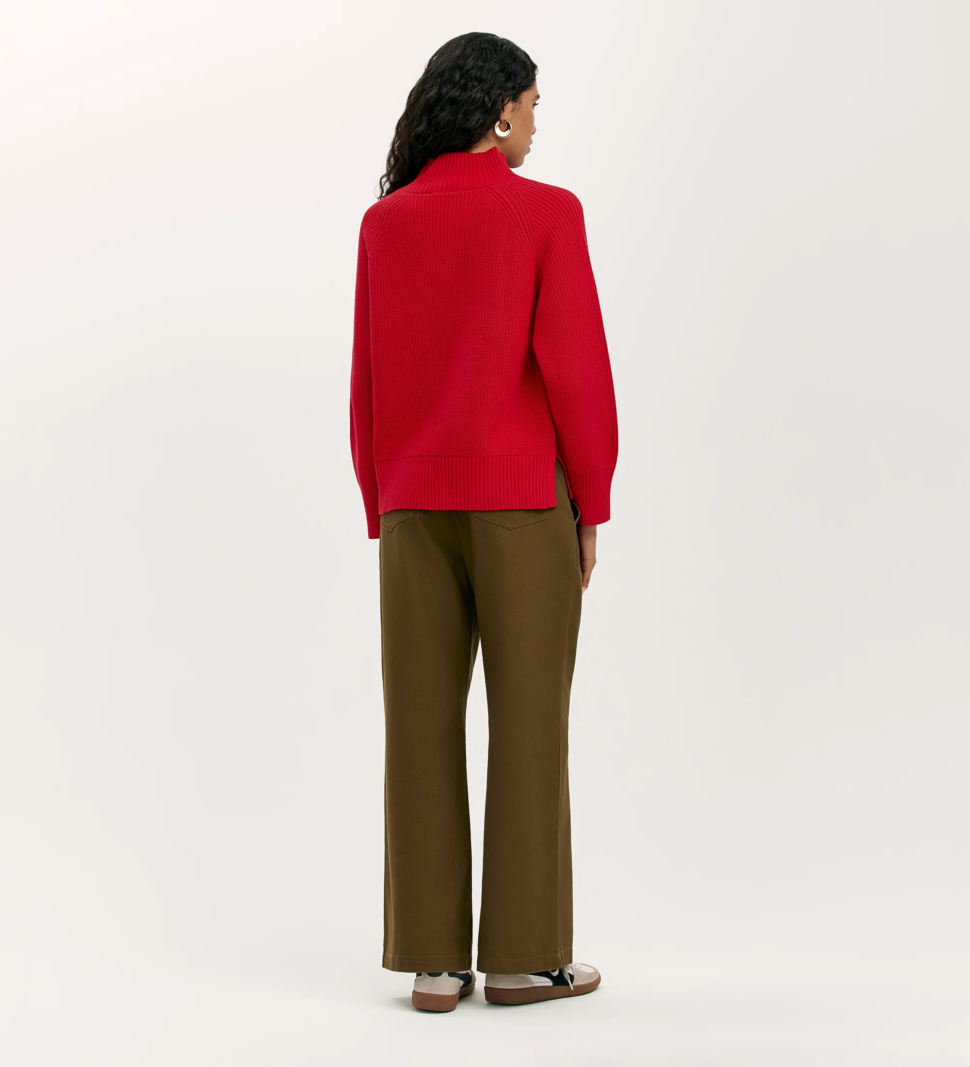 Kaela Red High Neck Jumper - Image 4