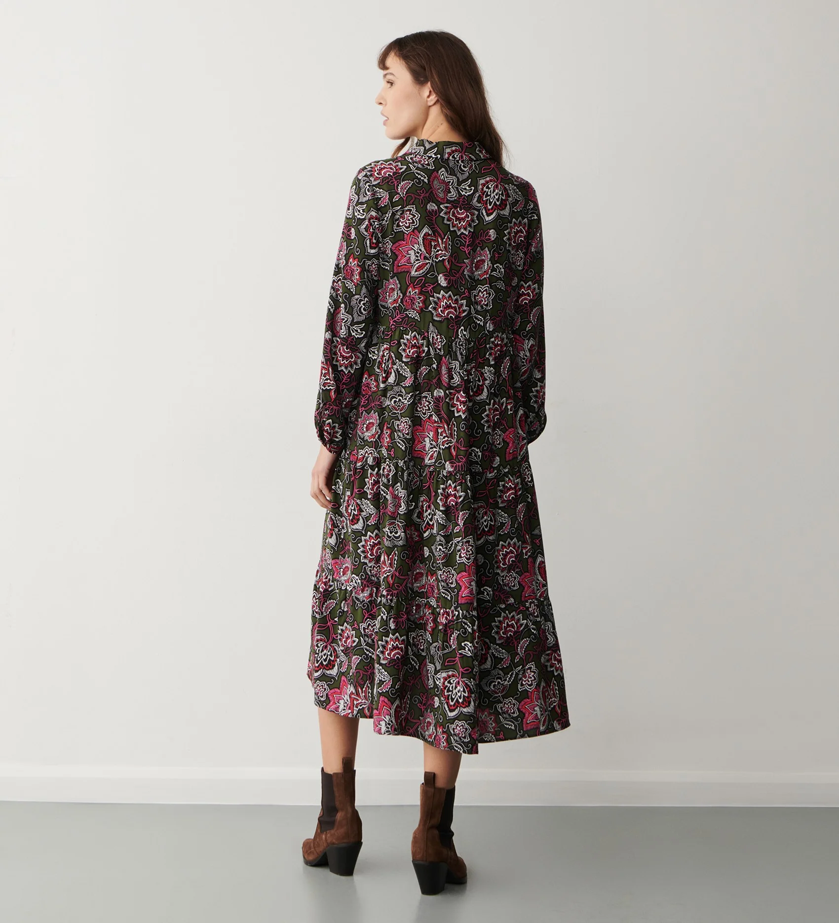 Kalia Green Folk Midi Dress - Image 5