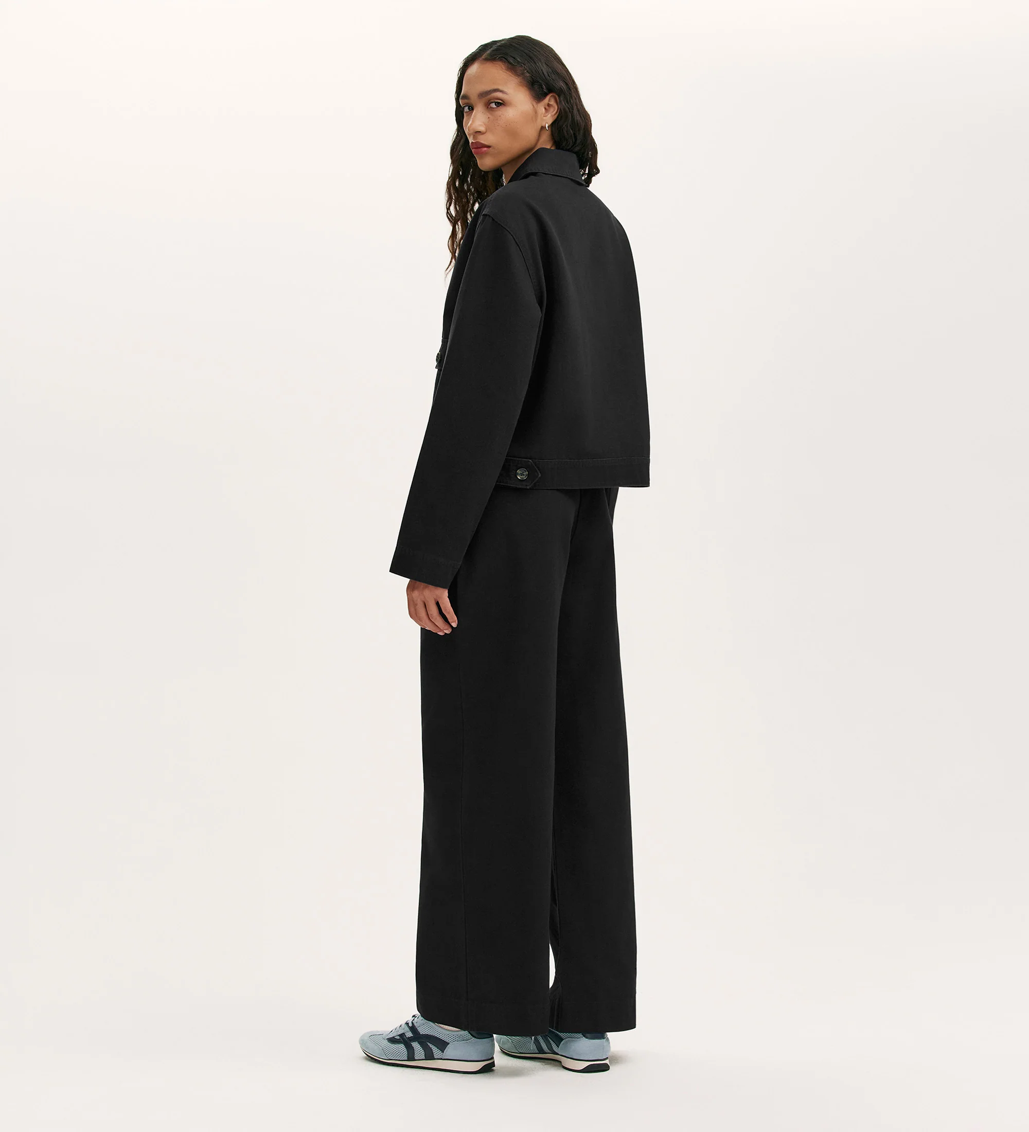 Kelsie Black Canvas Jacket - Image 4