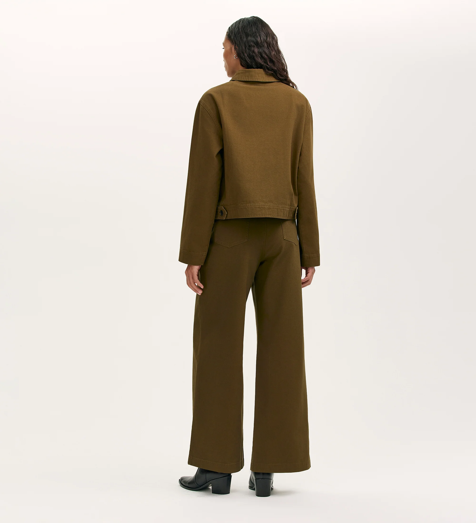 Kelsie Khaki Canvas Jacket - Image 5