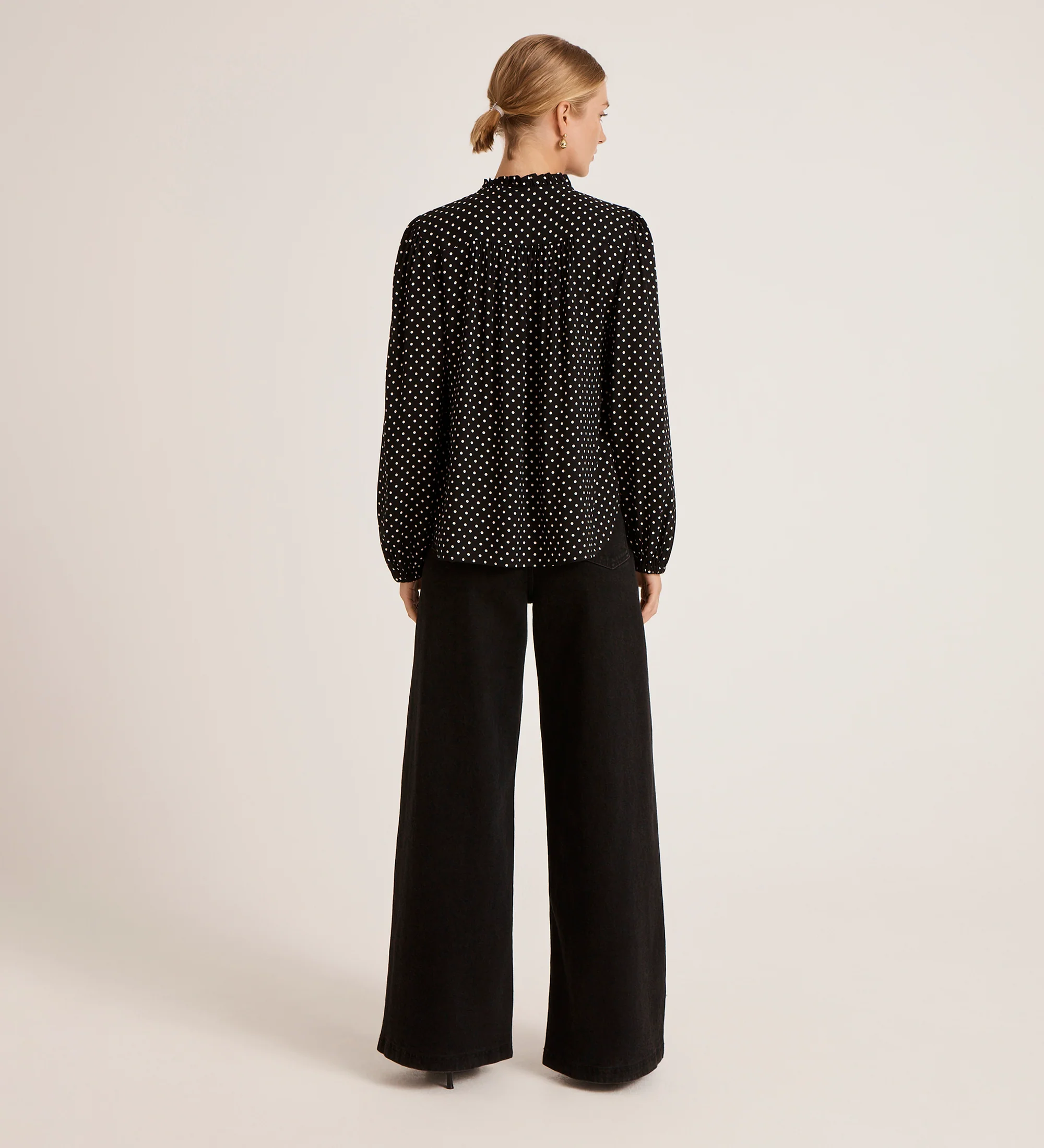 Kiya Black Polka Dot Blouse - Image 4