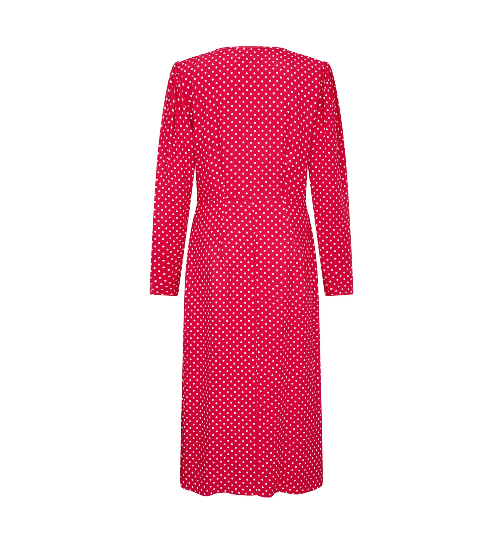 Lina Magenta Polka Dot Midi Dress - Image 6
