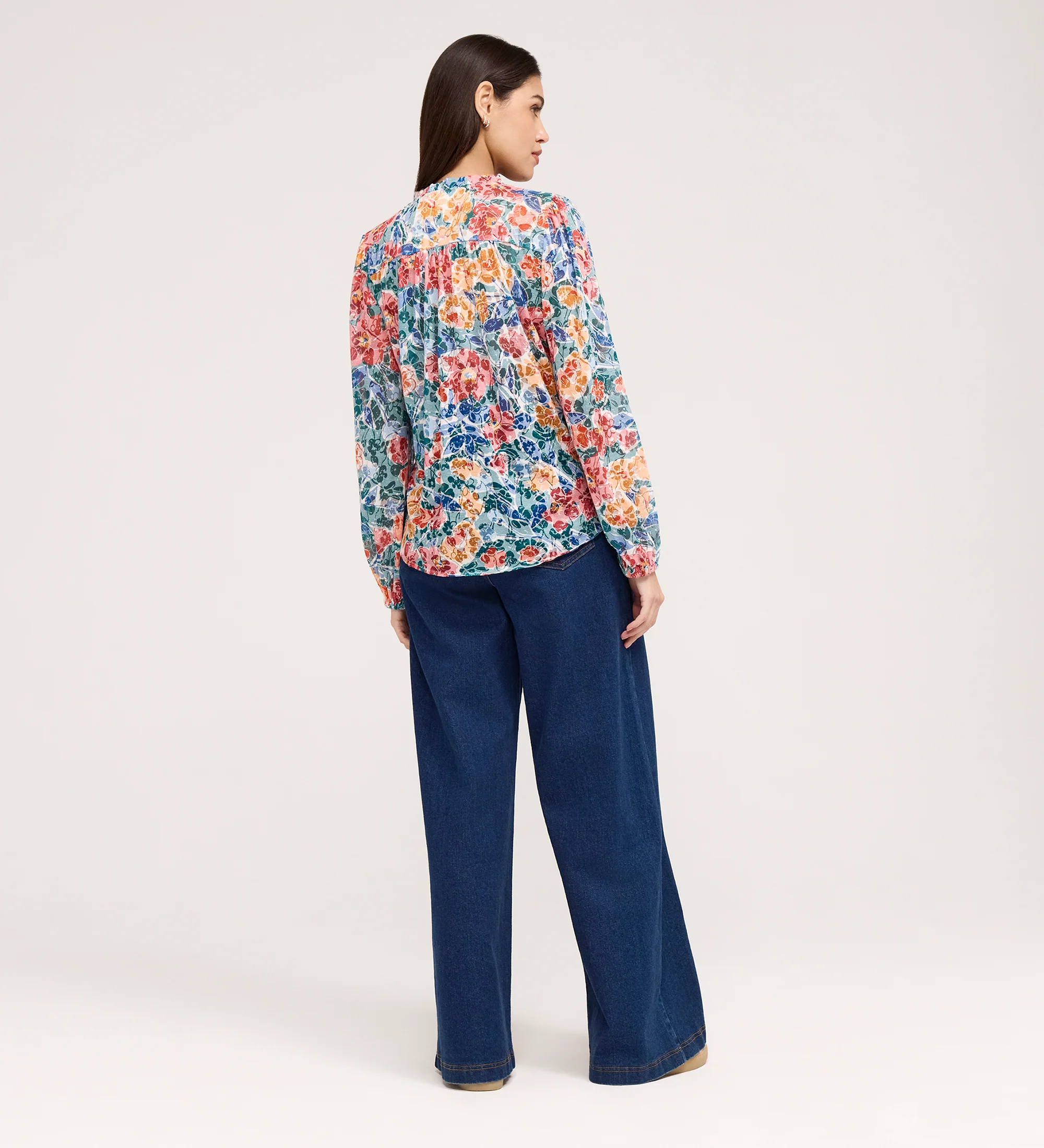 Lizzie Green Floral Jersey Blouse - Image 5