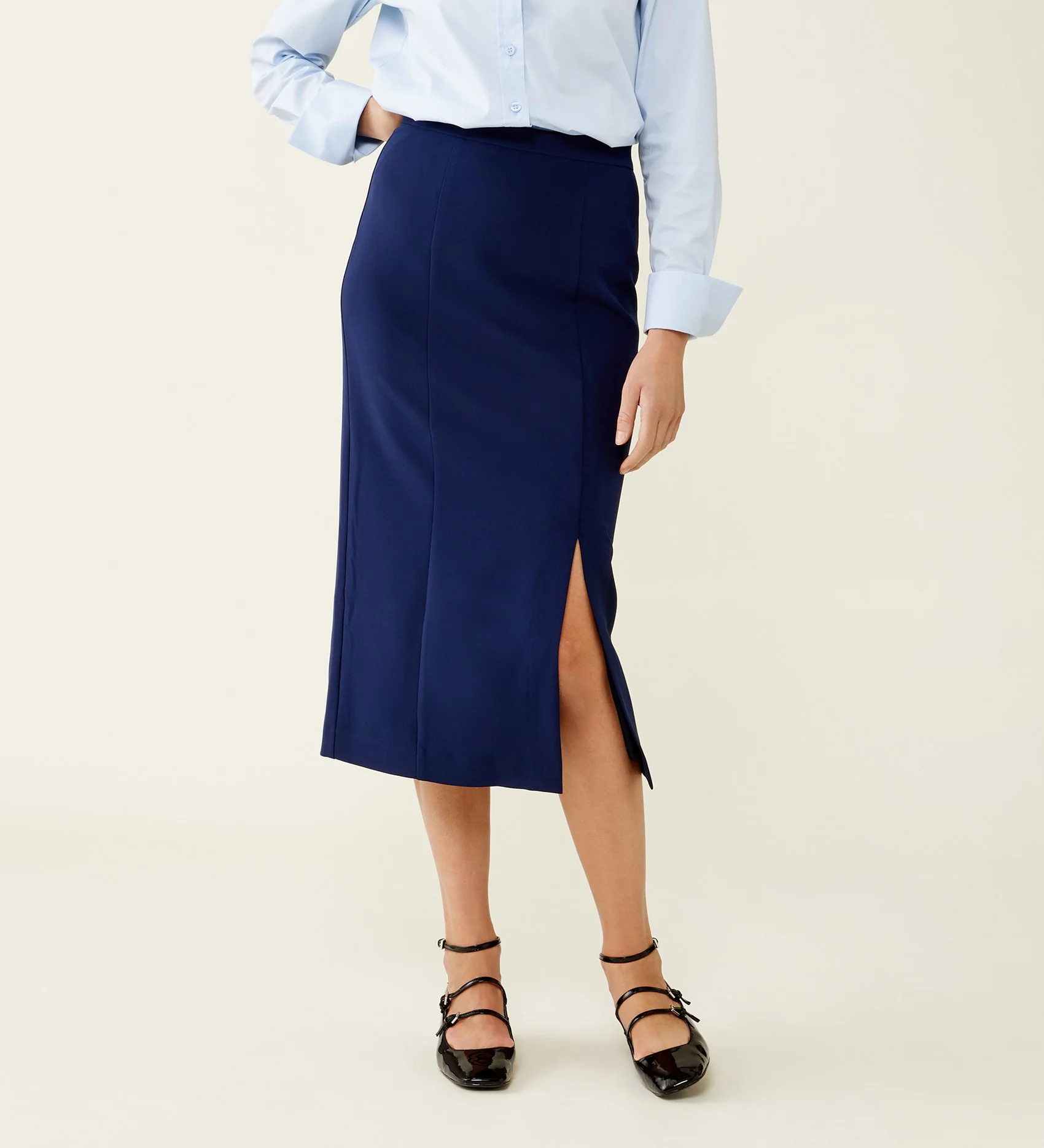 Logan Navy Skirt - Image 2