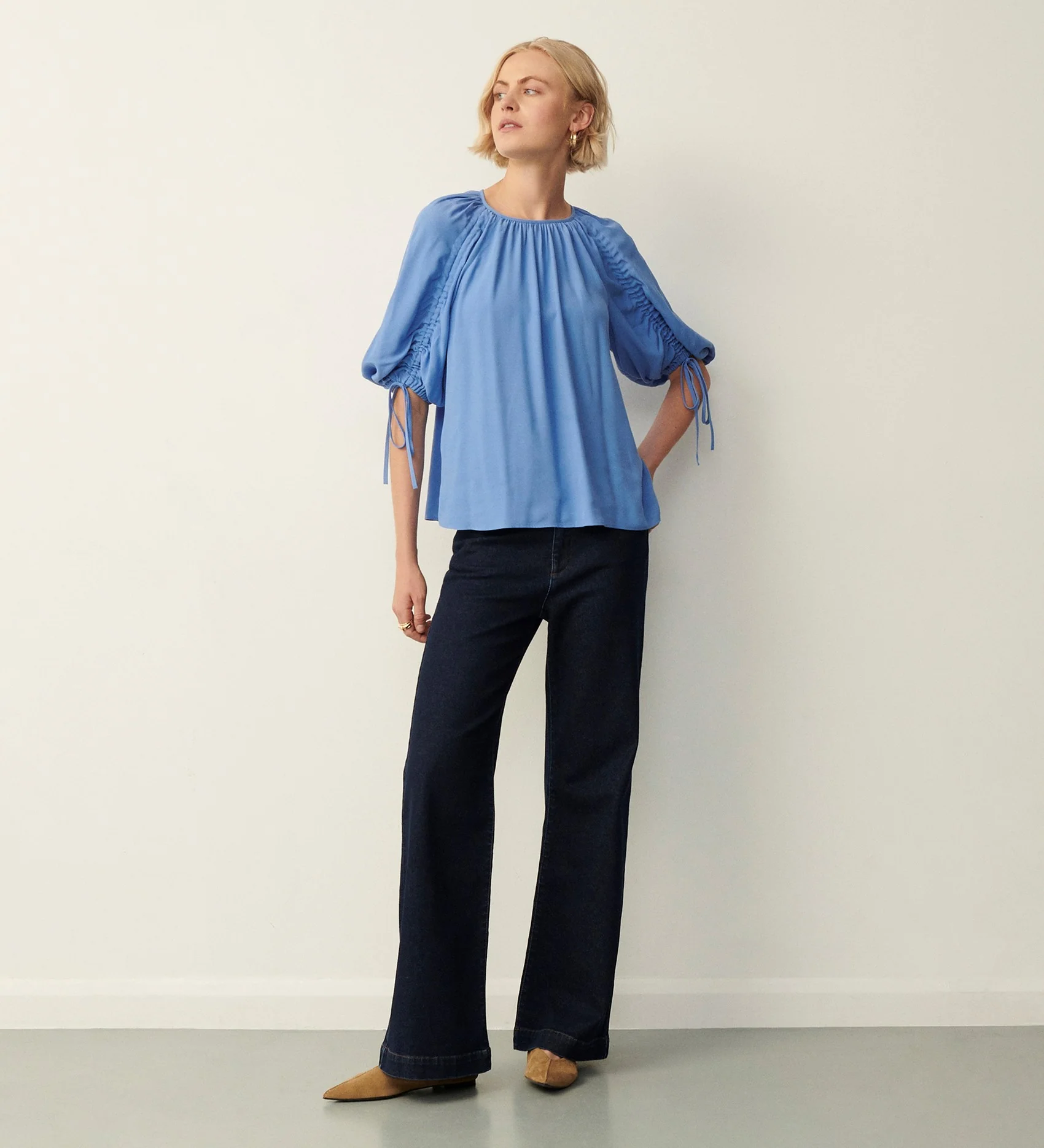 Lucy Light Blue Blouse - Image 2