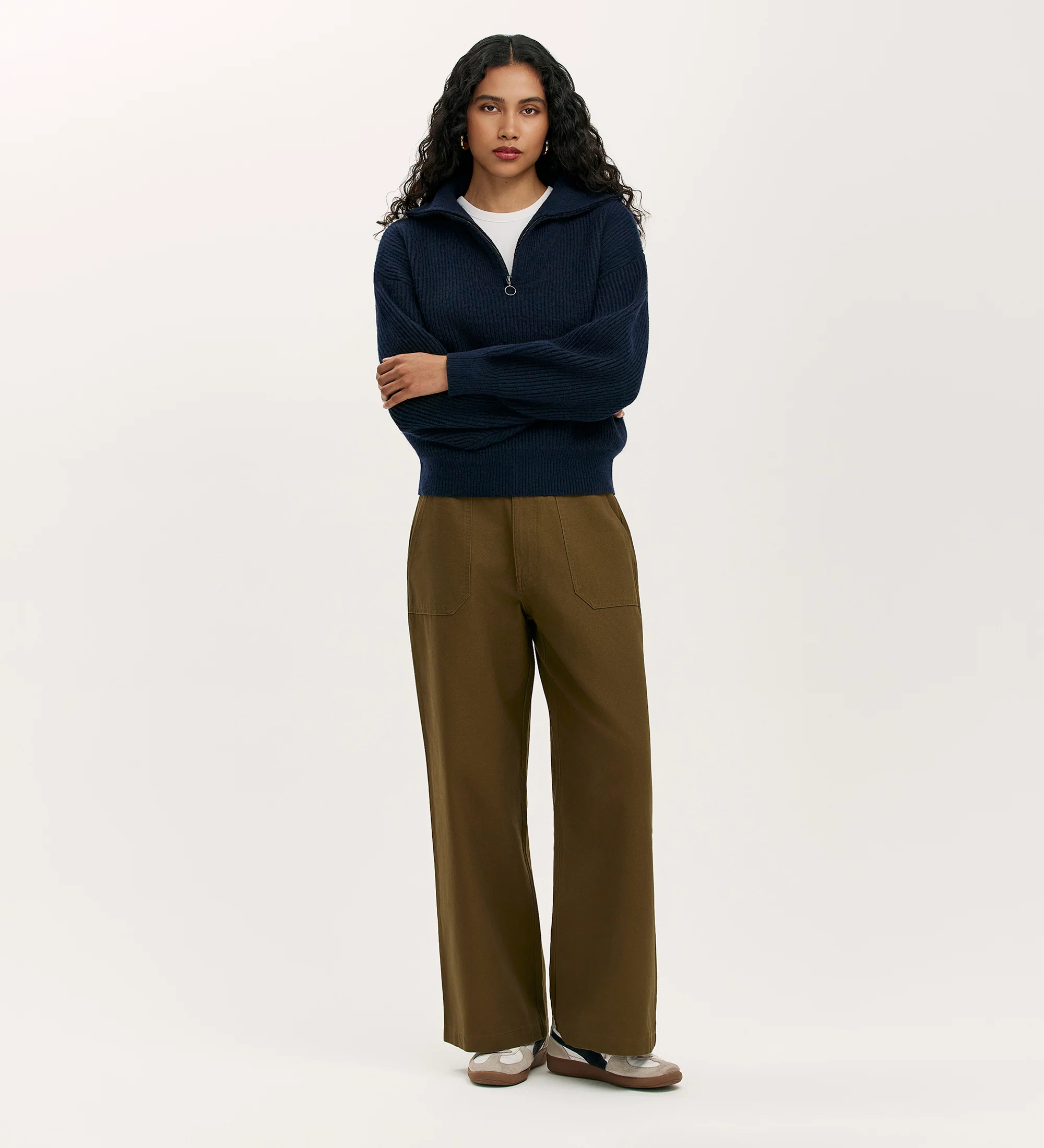 Maddy Navy Knitted Jumper - Image 2