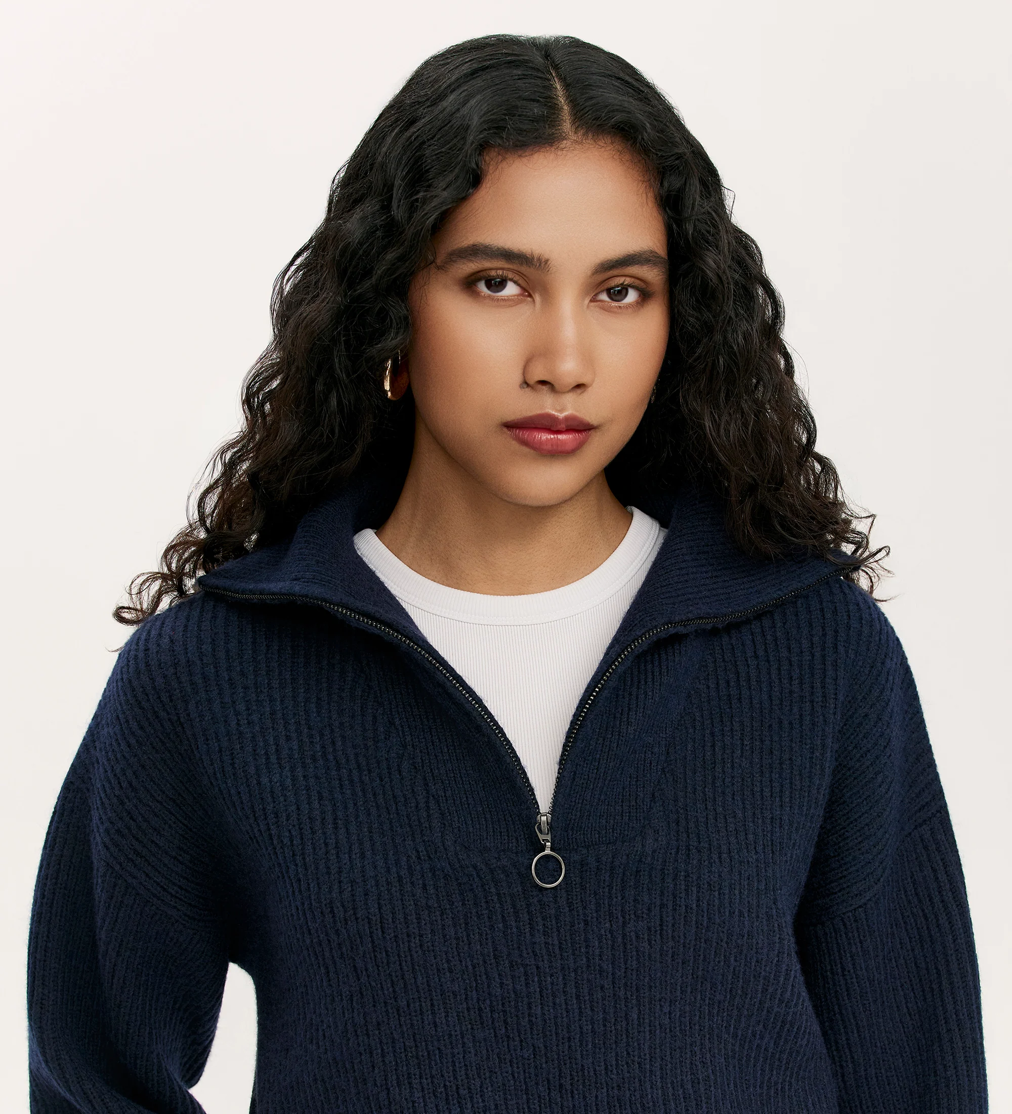 Maddy Navy Knitted Jumper - Image 3