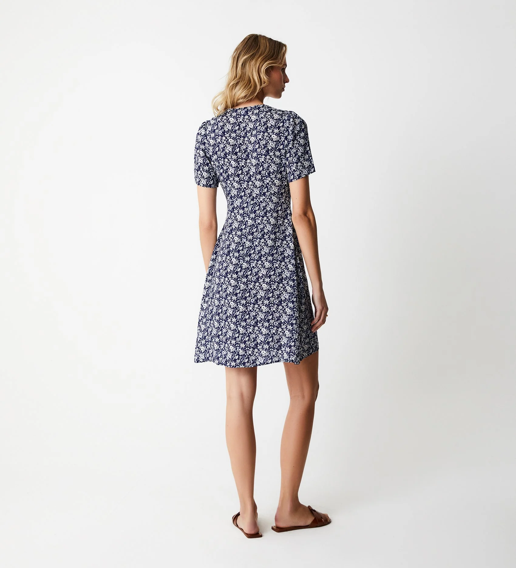 Mala Navy Floral Mini Dress - Image 4