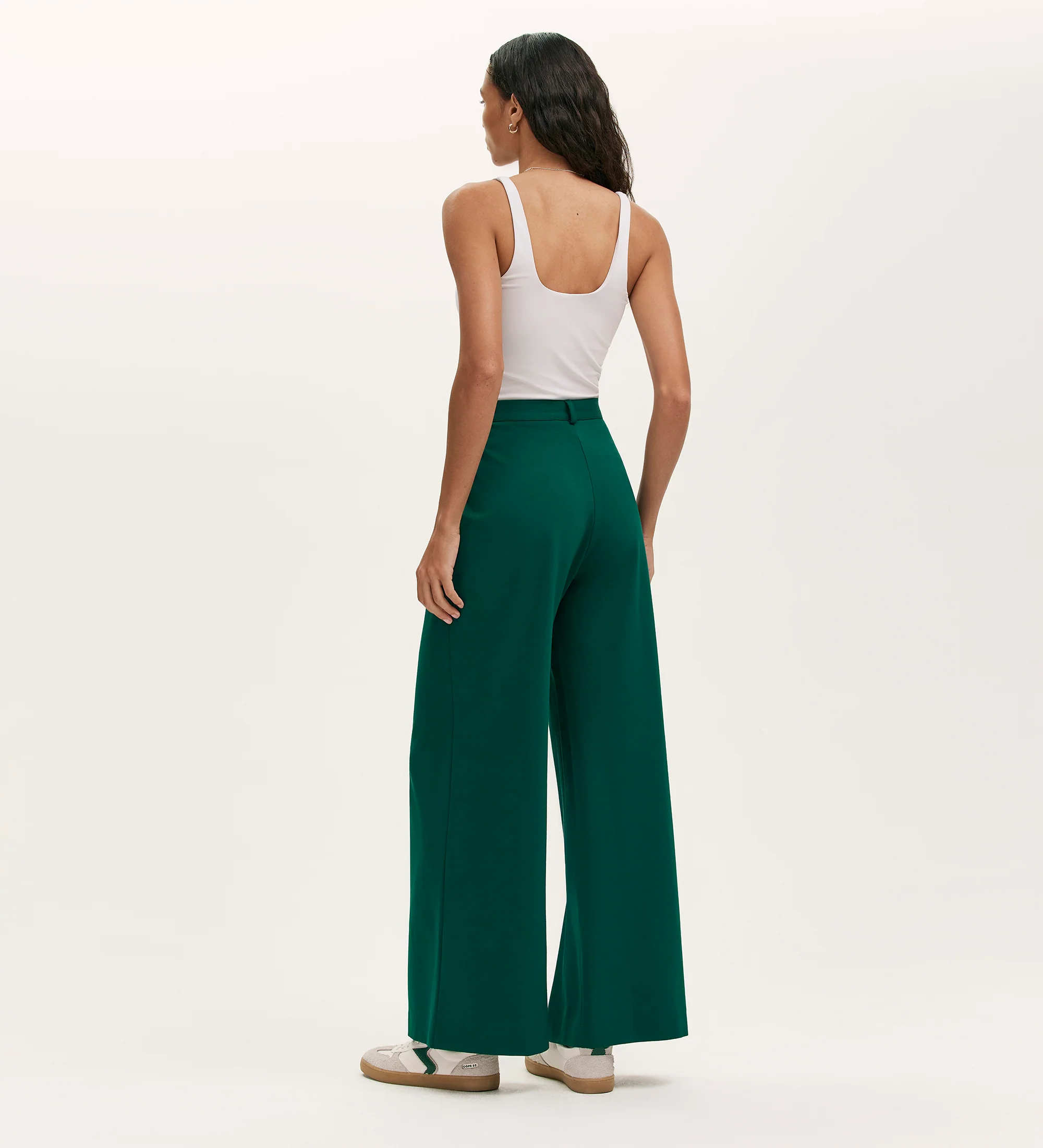 Marissa Bottle Green Wide Leg Trousers - Image 4