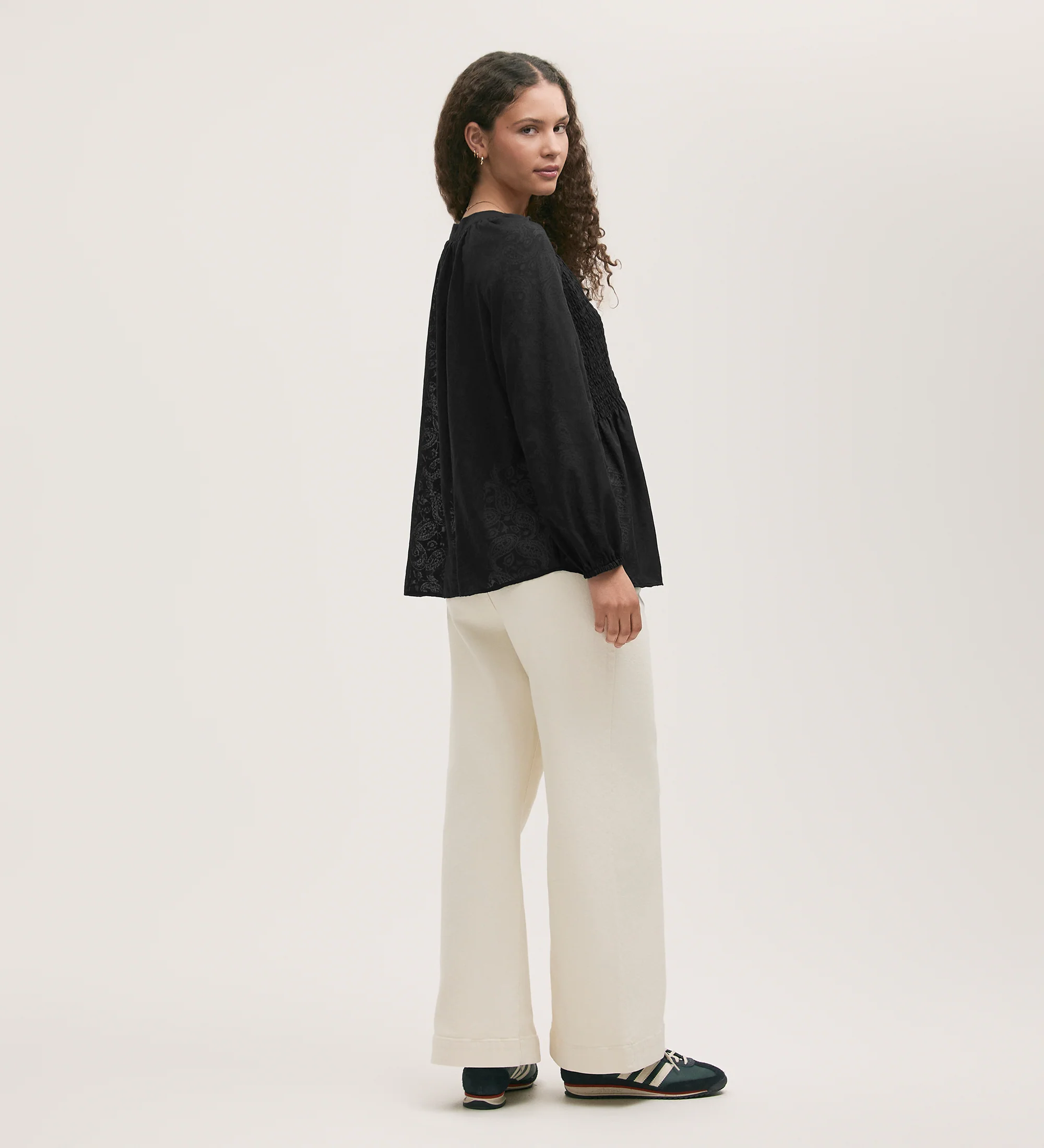 Martha Black Burnout Blouse - Image 5