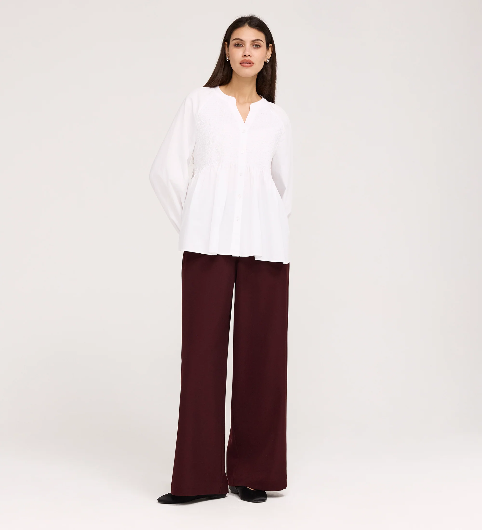 Martha White Cotton Blouse - Image 2