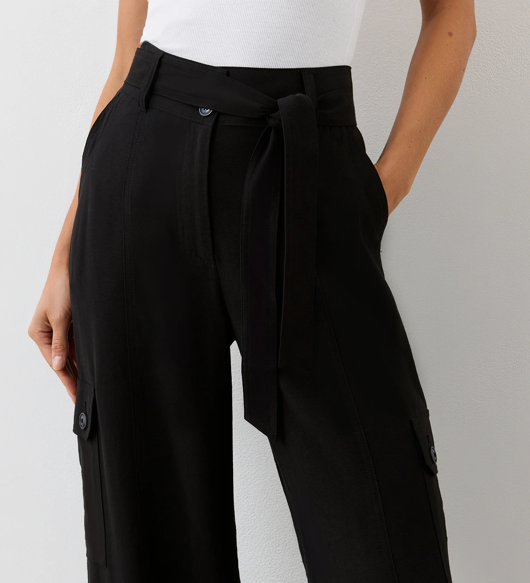 Maxine Black Wide Leg Trousers - Image 3