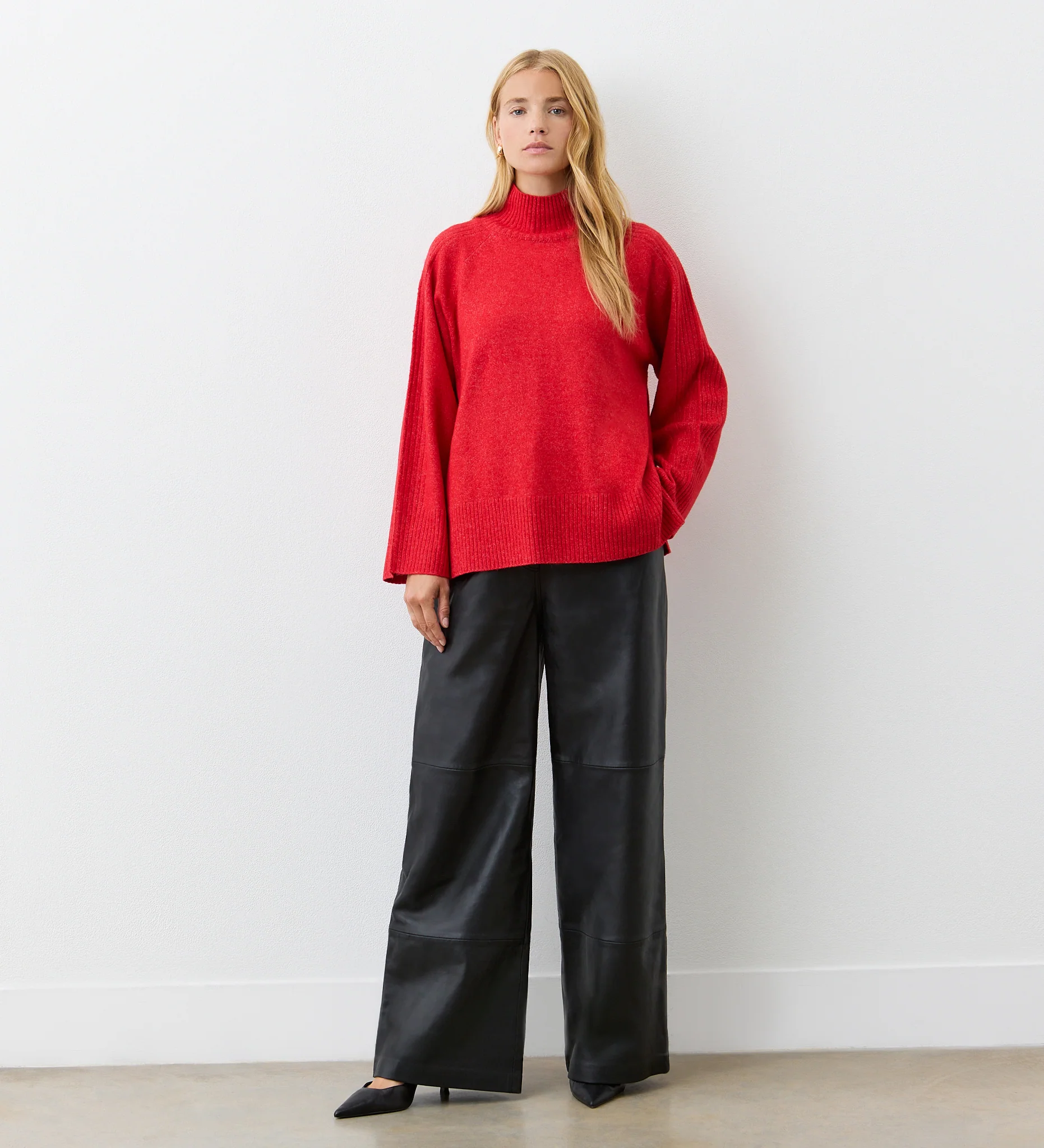 Melanie Red Knitted Jumper - Image 3