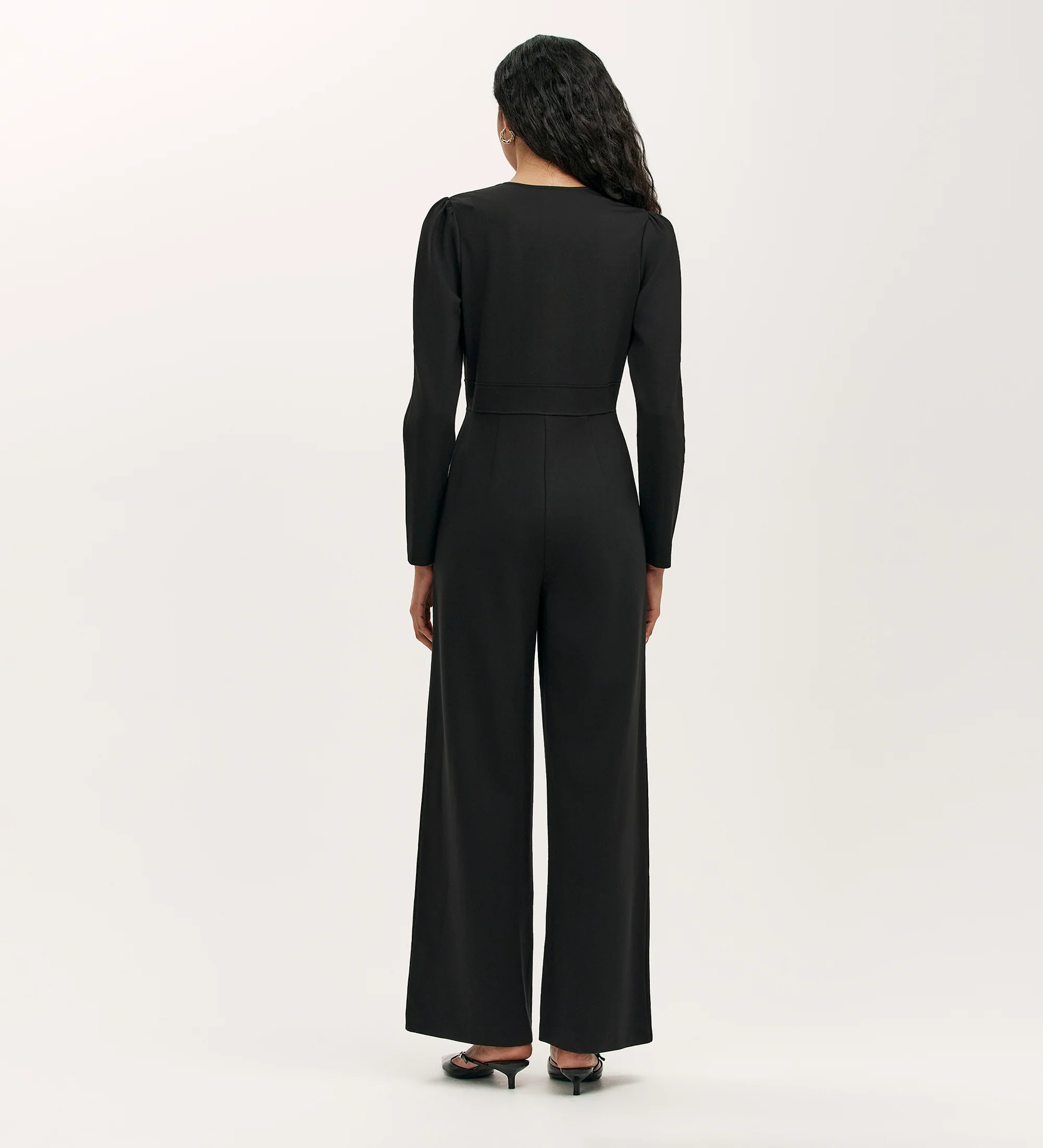Melly Black Ponte Jersey Jumpsuit - Image 4